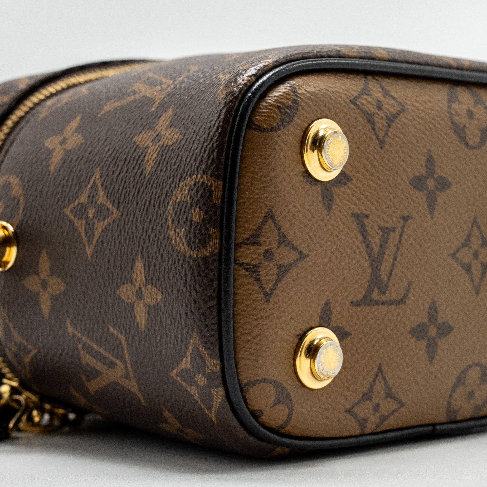 LOUIS VUITTON VANITY CASE PM MONOGRAM REVERSE CANVAS GHW