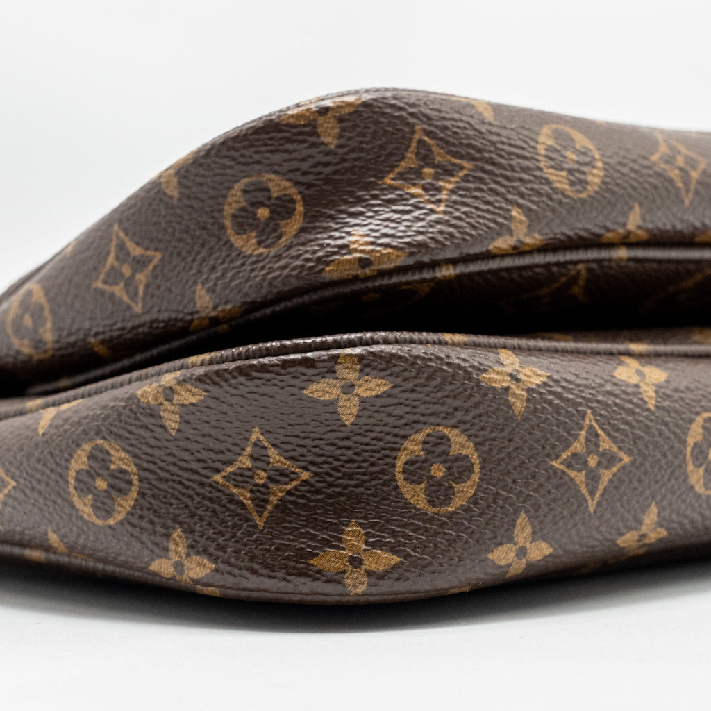 LOUIS VUITTON MULTI POCHETTE MONOGRAM CANVAS / KHAKI STRAP GHW