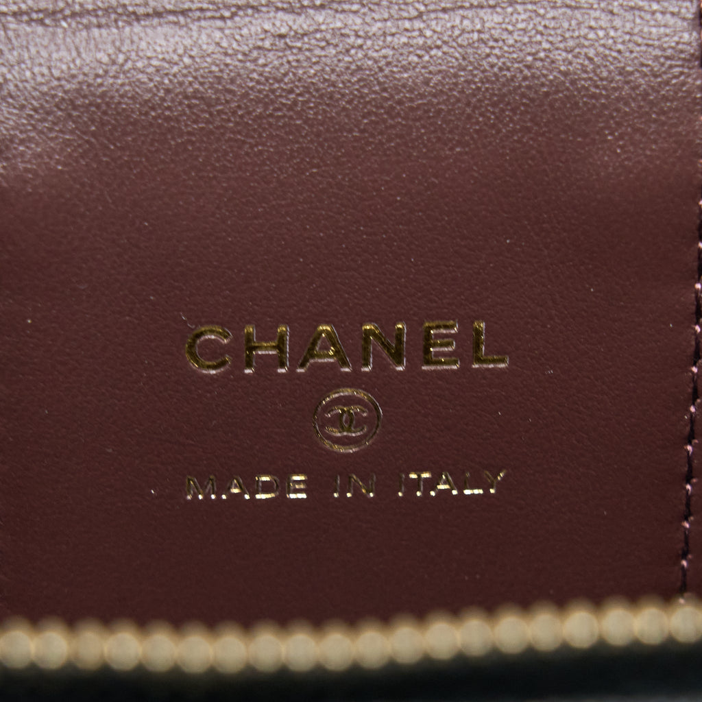 CHANEL MINI SQUARE VANITY CASE CAVIAR BLACK LGHW (MICROCHIP)