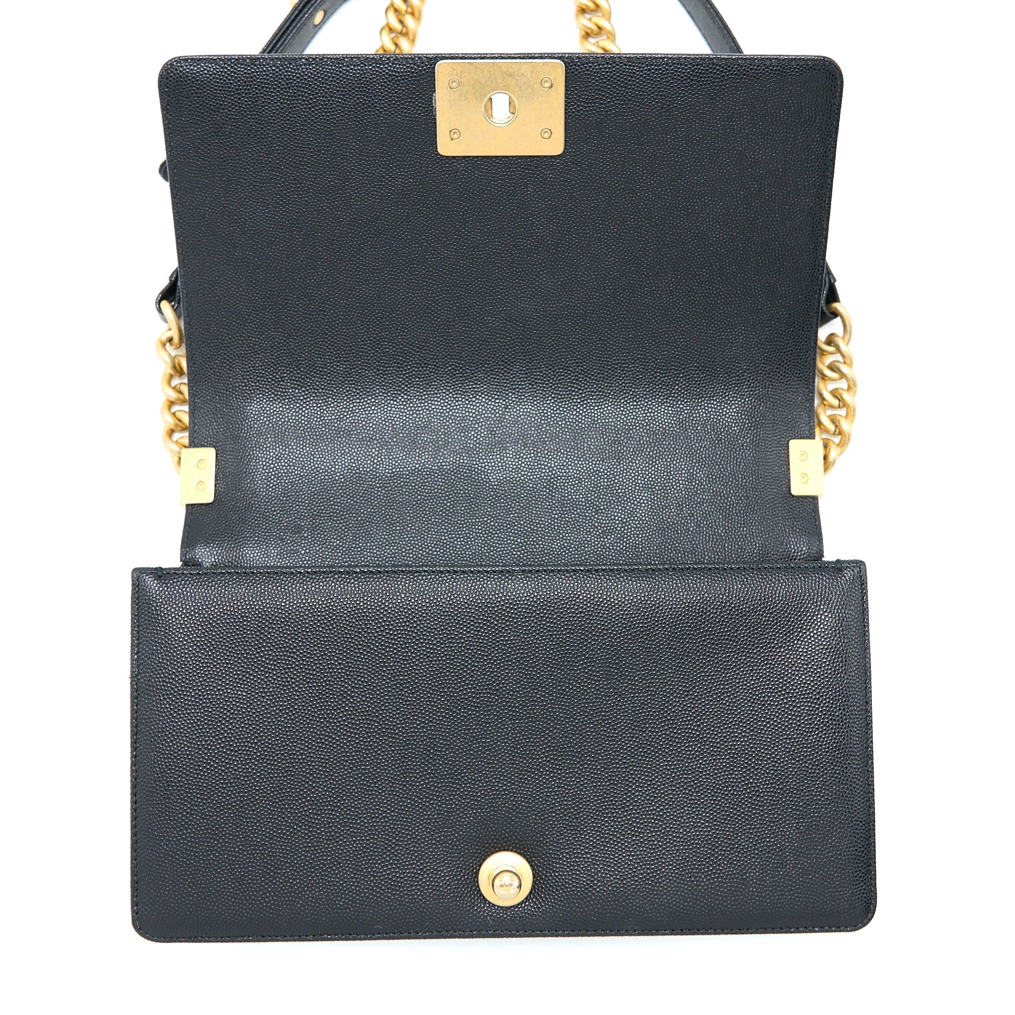 CHANEL MEDIUM BOY BAG CAVIAR BLACK GHW