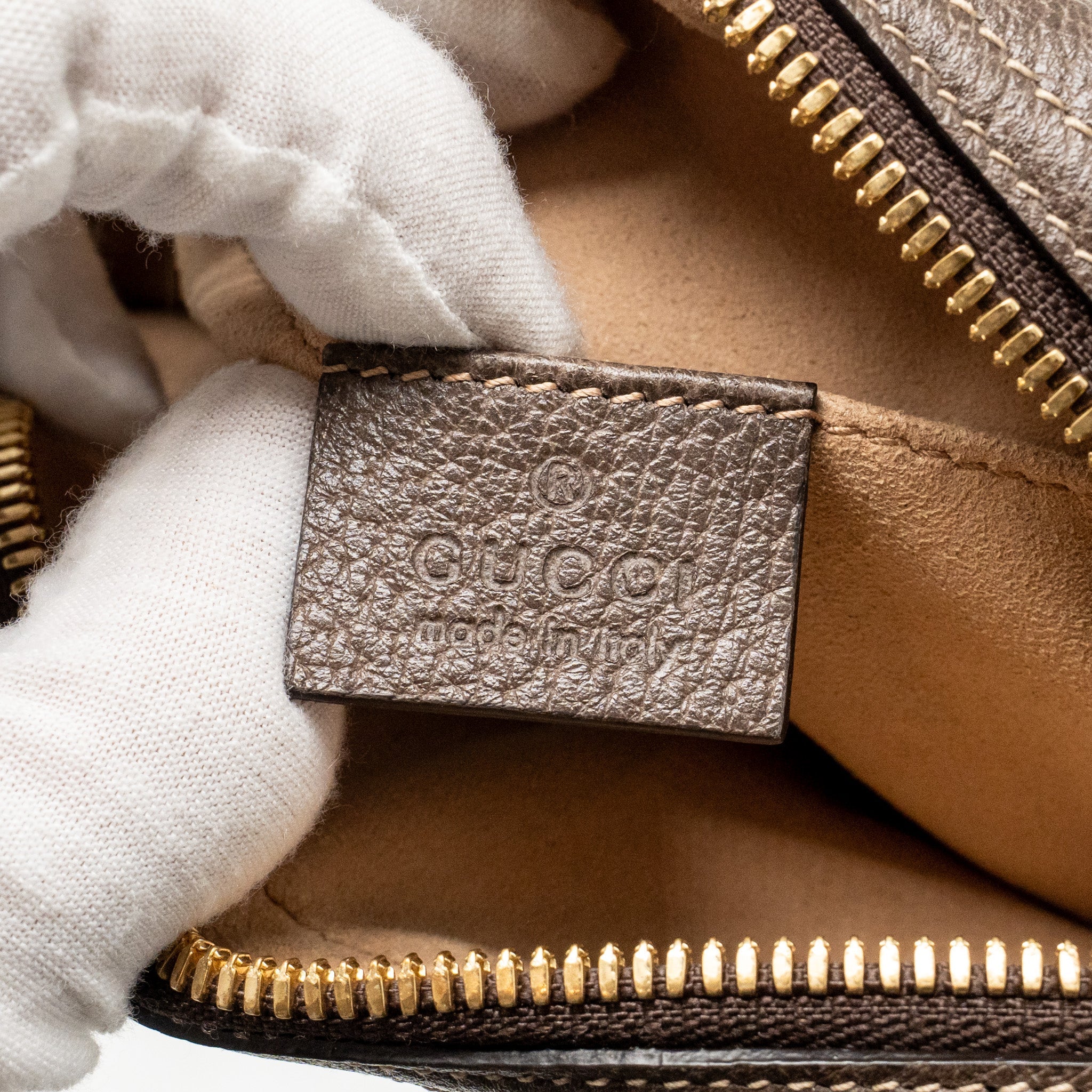 GUCCI SIZE 85 OPHIDIA SMALL BELT BAG GG SUPREME CANVAS GHW