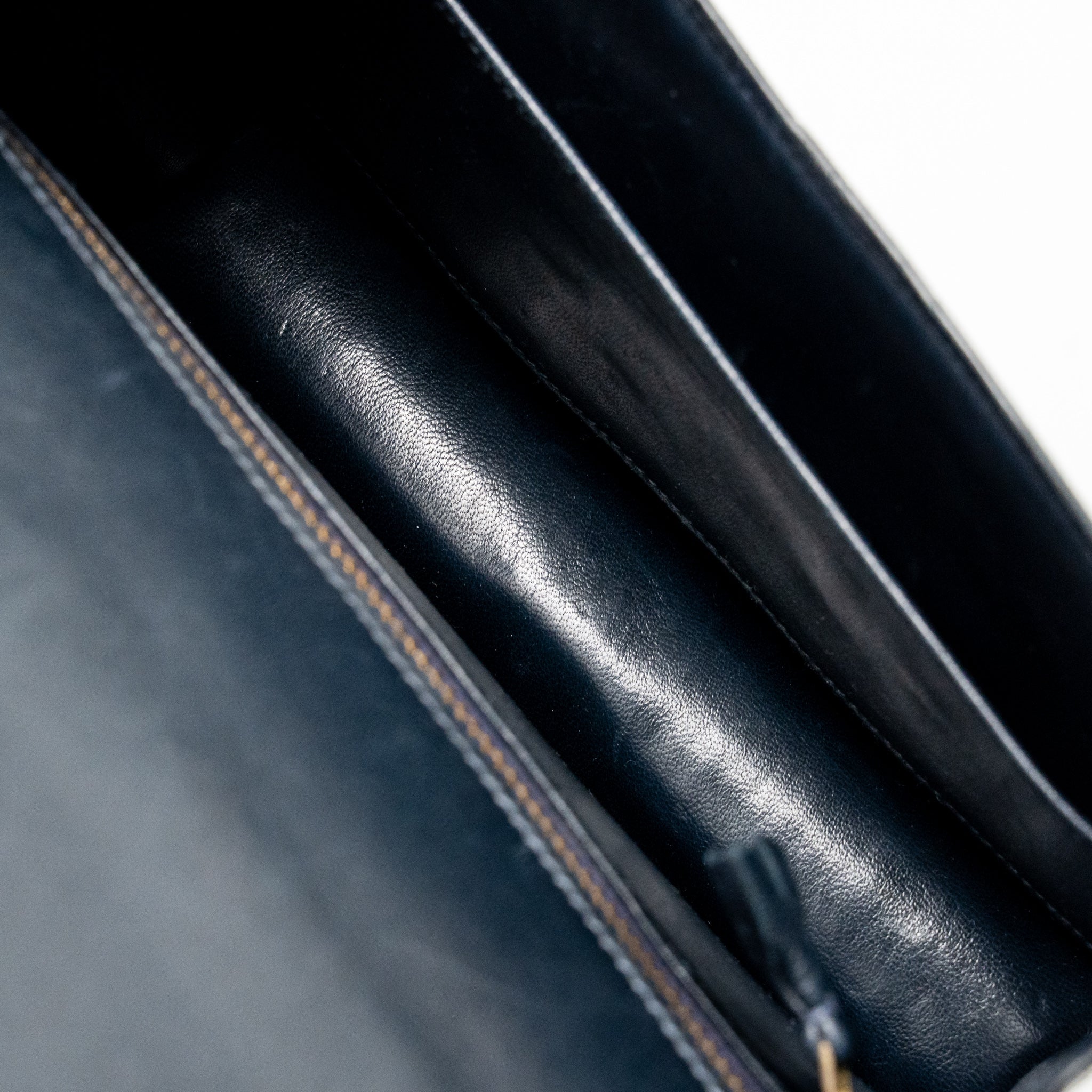 HERMES VINTAGE CONSTANCE 24 SHINY ALLIGATOR DARK BLUE GHW