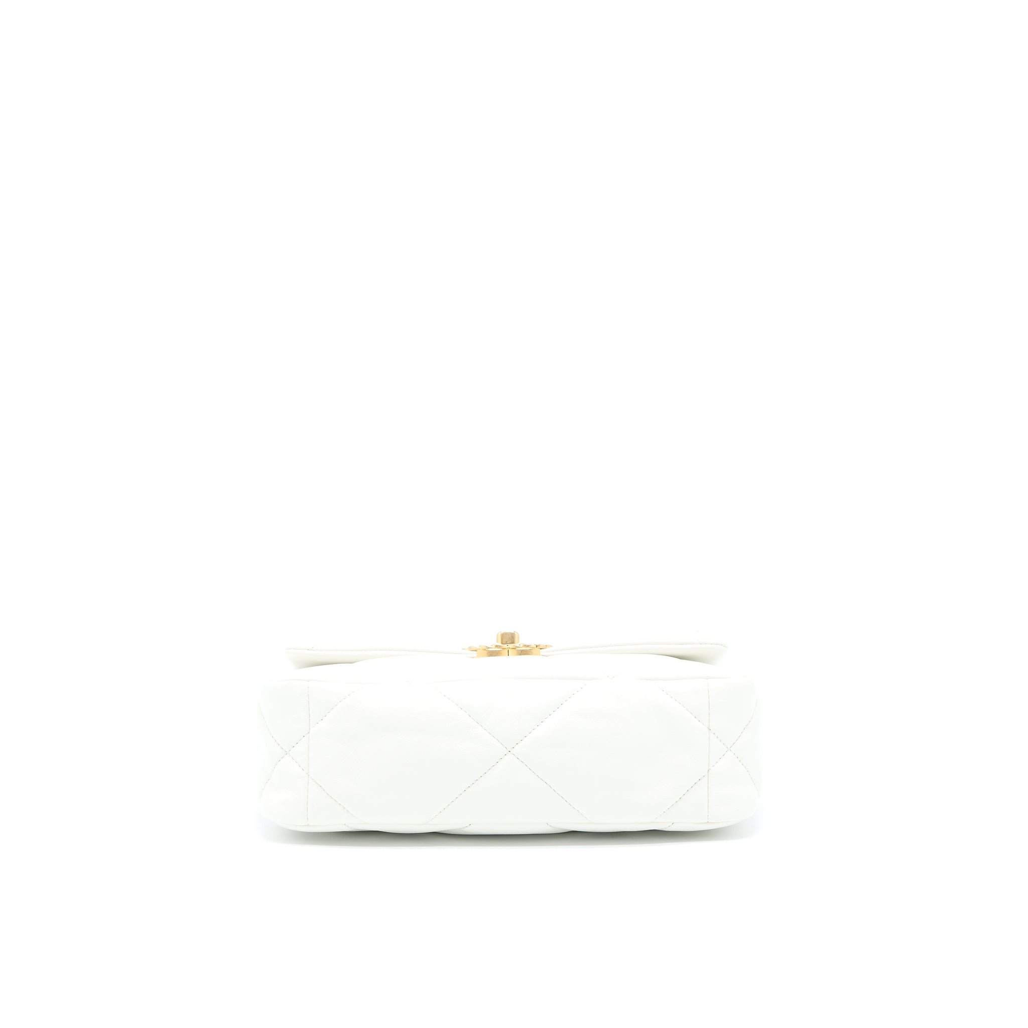 CHANEL SMALL 19 BAG GOATSKIN WHITE MULTICOLOUR HARDWARE
