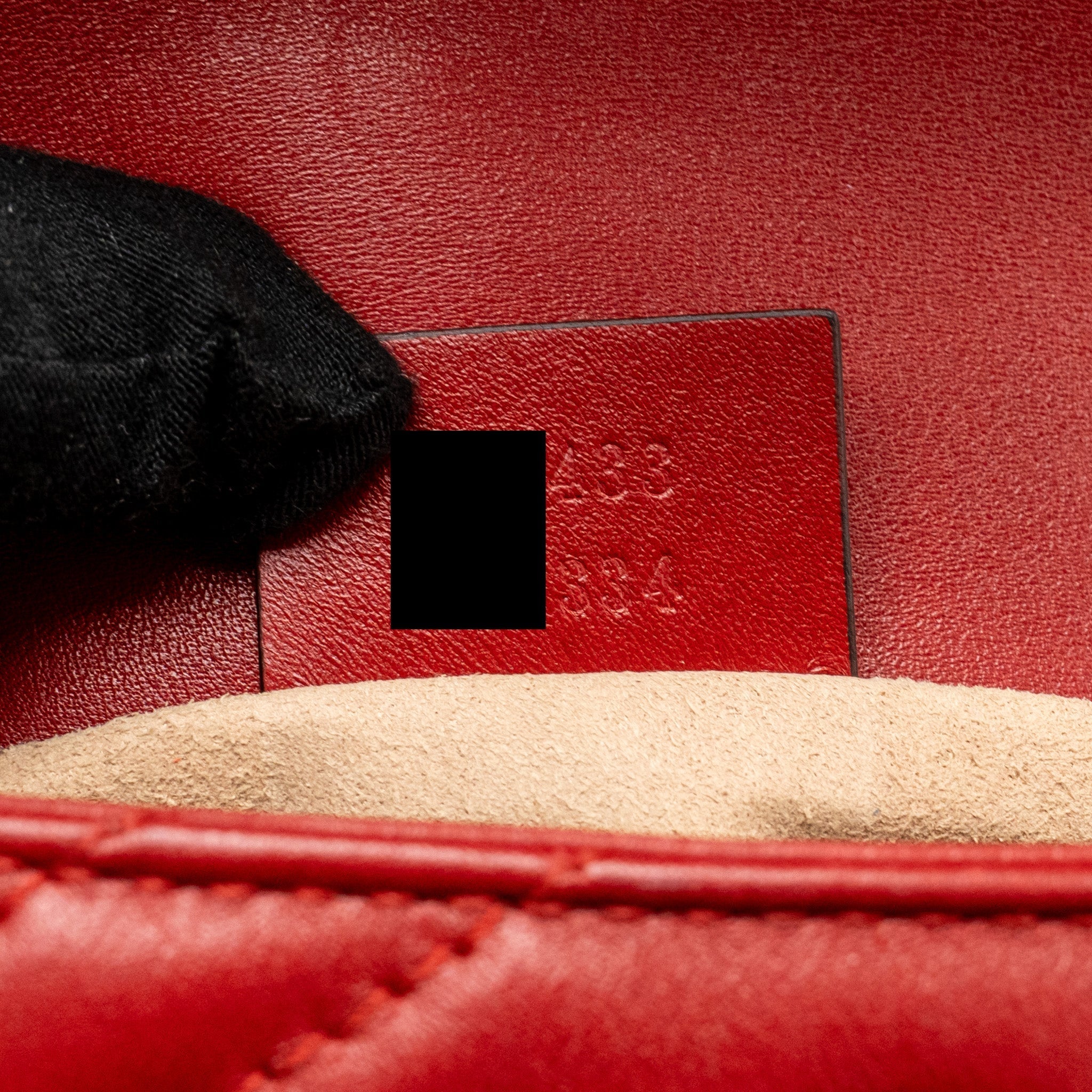 GUCCI GG MARMONT MINI BAG CALFSKIN RED BRUSHED GHW