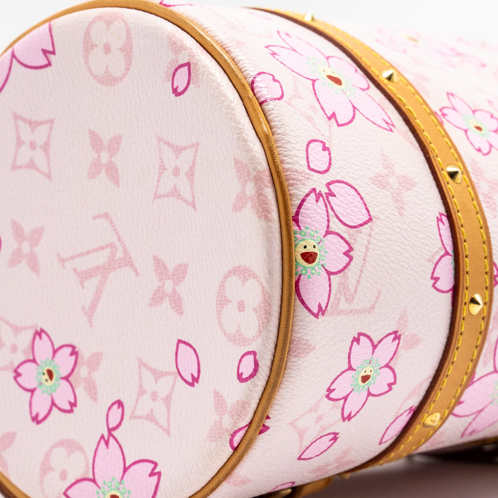 LOUIS VUITTON LIMITED EDITION CHERRY BLOSSOM PAPILLON BAG MONOGRAM CANVAS PINK GHW