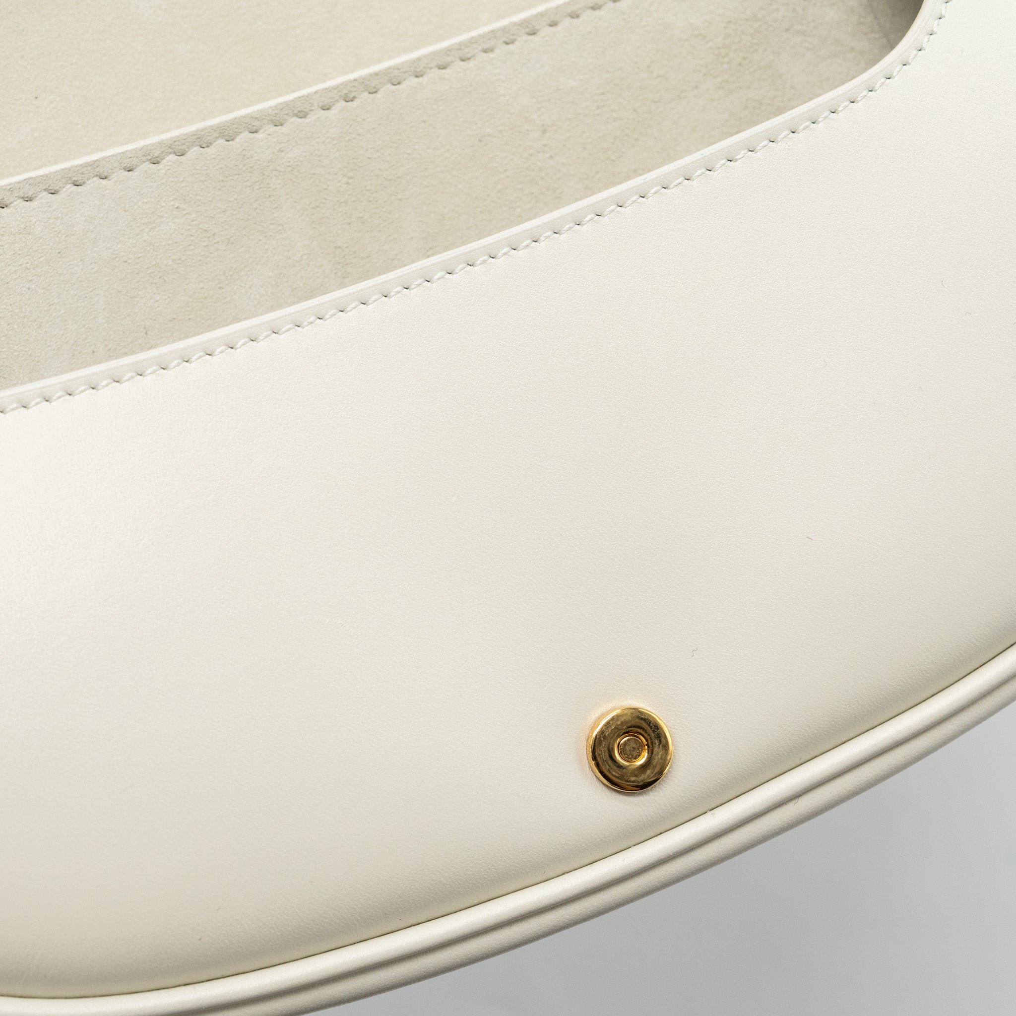 DIOR BOBBY EAST-WEST BAG BOX CALFSKIN WHITE GHW
