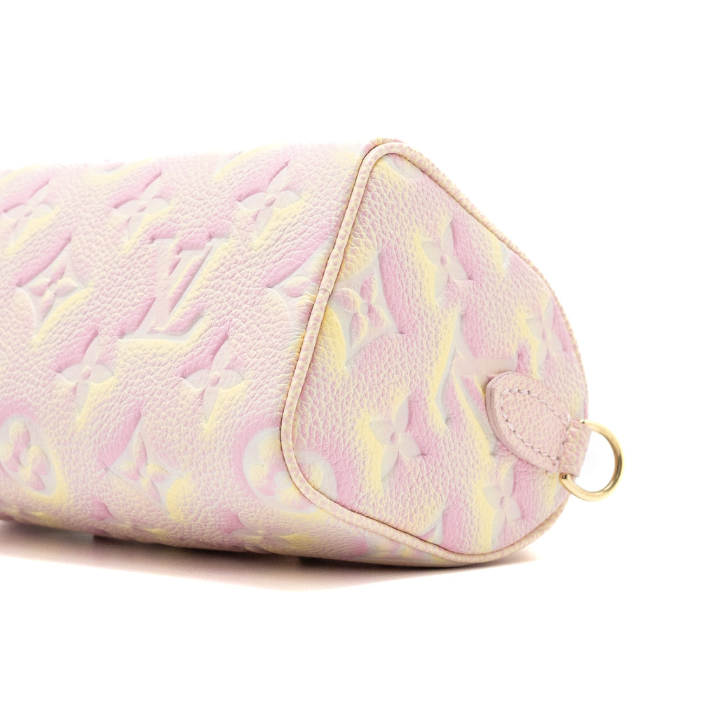 LOUIS VUITTON NANO SPEEDY MONOGRAM EMPREINTE PINK/MULTICOLOUR GHW (NEW VERSION)
