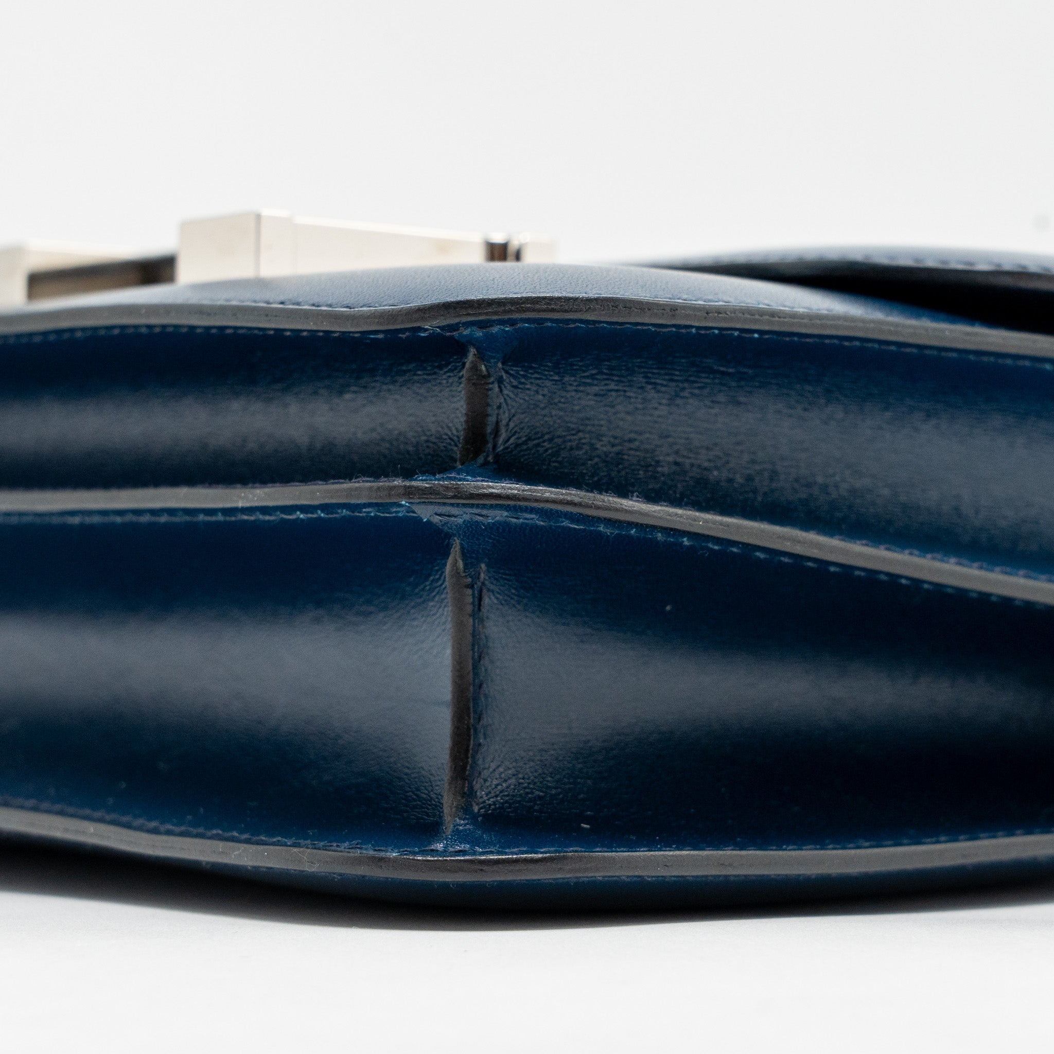 HERMES MINI CONSTANCE BOX LEATHER BLUE DE PERUSES SHW