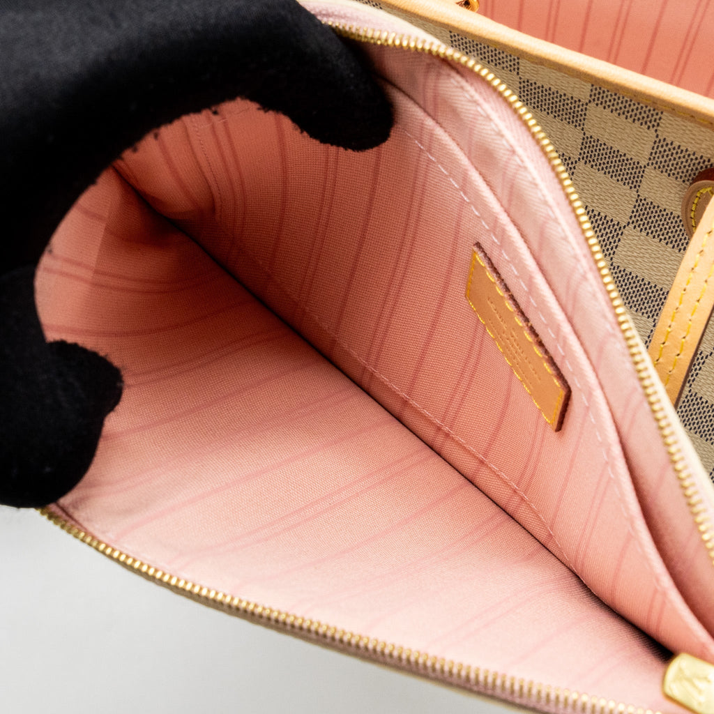 LOUIS VUITTON NEVERFULL MM DAMIER AZUR CANVAS GHW