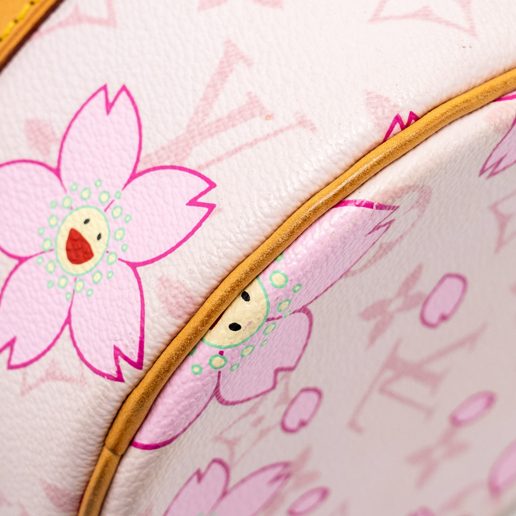 LOUIS VUITTON LIMITED EDITION CHERRY BLOSSOM PAPILLON BAG MONOGRAM CANVAS PINK GHW