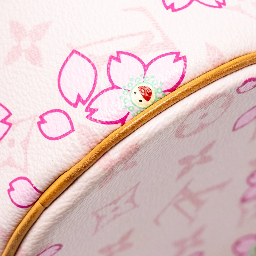 LOUIS VUITTON LIMITED EDITION CHERRY BLOSSOM PAPILLON BAG MONOGRAM CANVAS PINK GHW