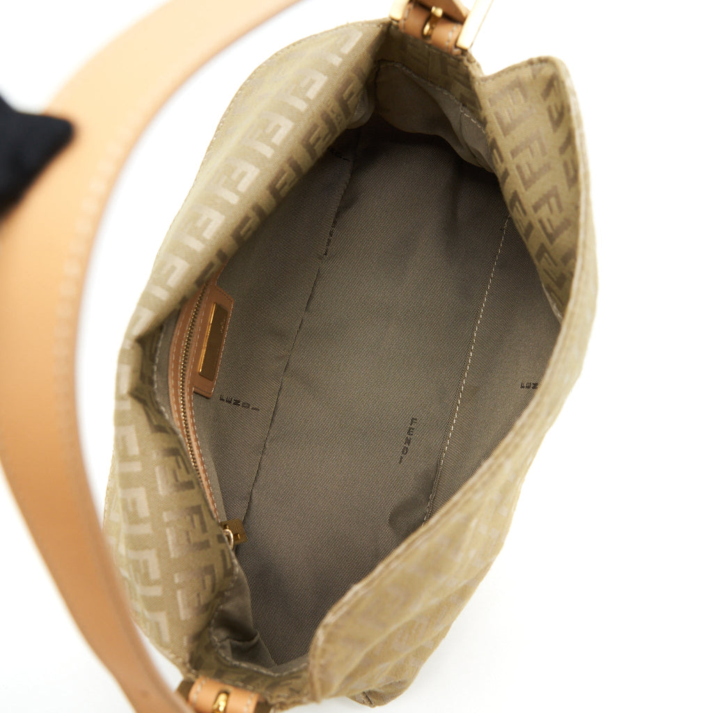 FENDI VINTAGE BAGUETTE FABRIC BEIGE GHW