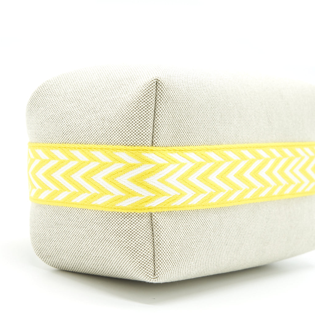 HERMES TROUSSE DE TOILETTE BRAD A BRAC PM JAUNE CITRON