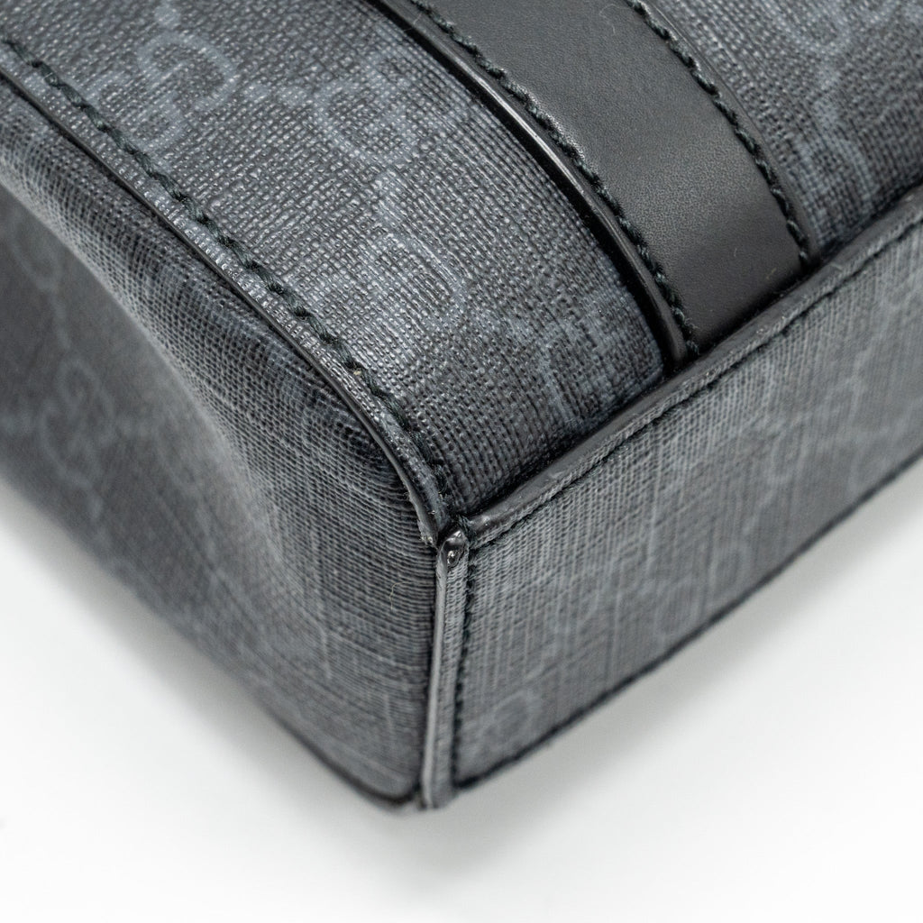 GUCCI OPHIDIA MINI TOTE BAG GG SUPREME BLACK SHW