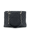CHANEL GRAND SHOPPING TOTE GST CAVIAR BLACK SHW