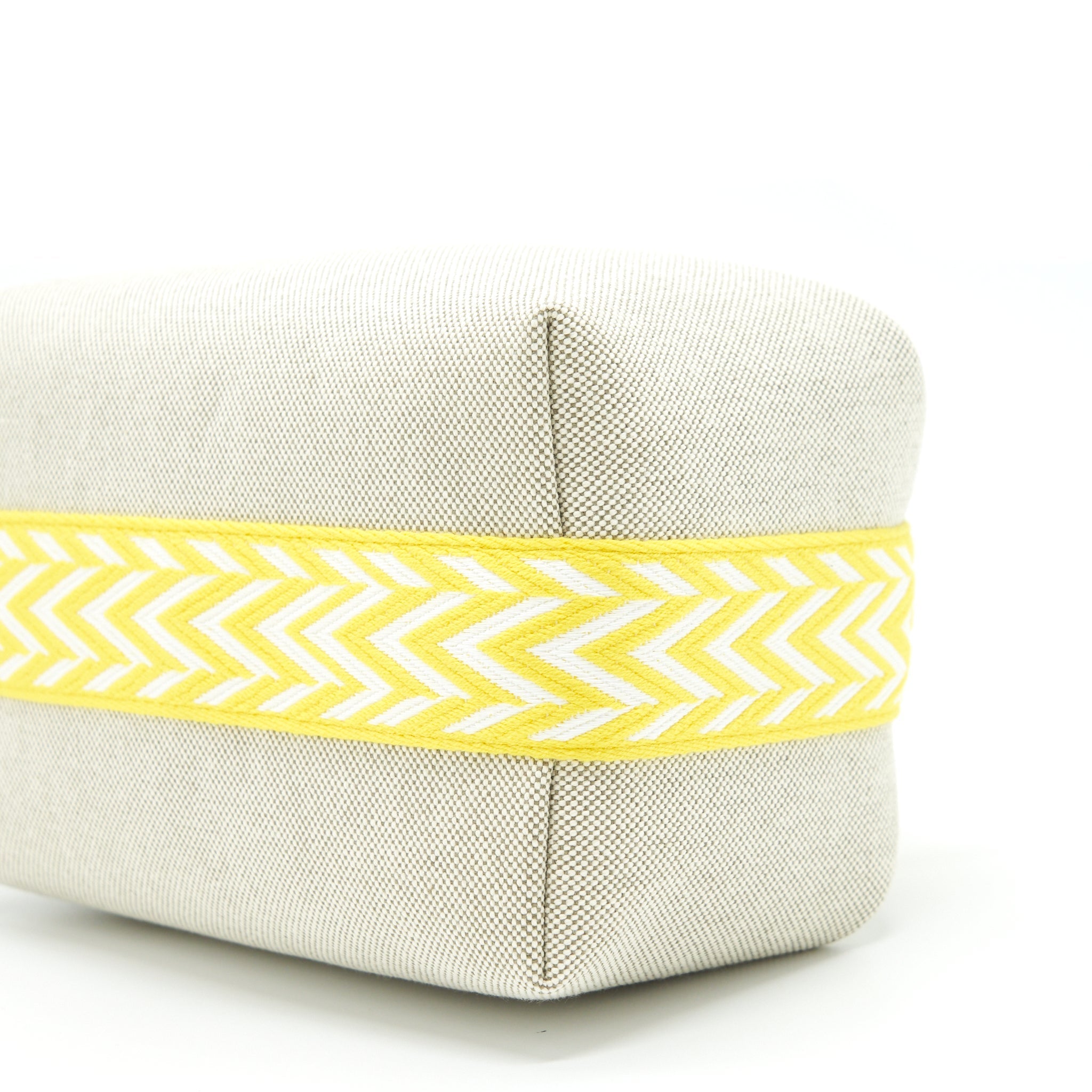 HERMES TROUSSE DE TOILETTE BRAD A BRAC PM JAUNE CITRON