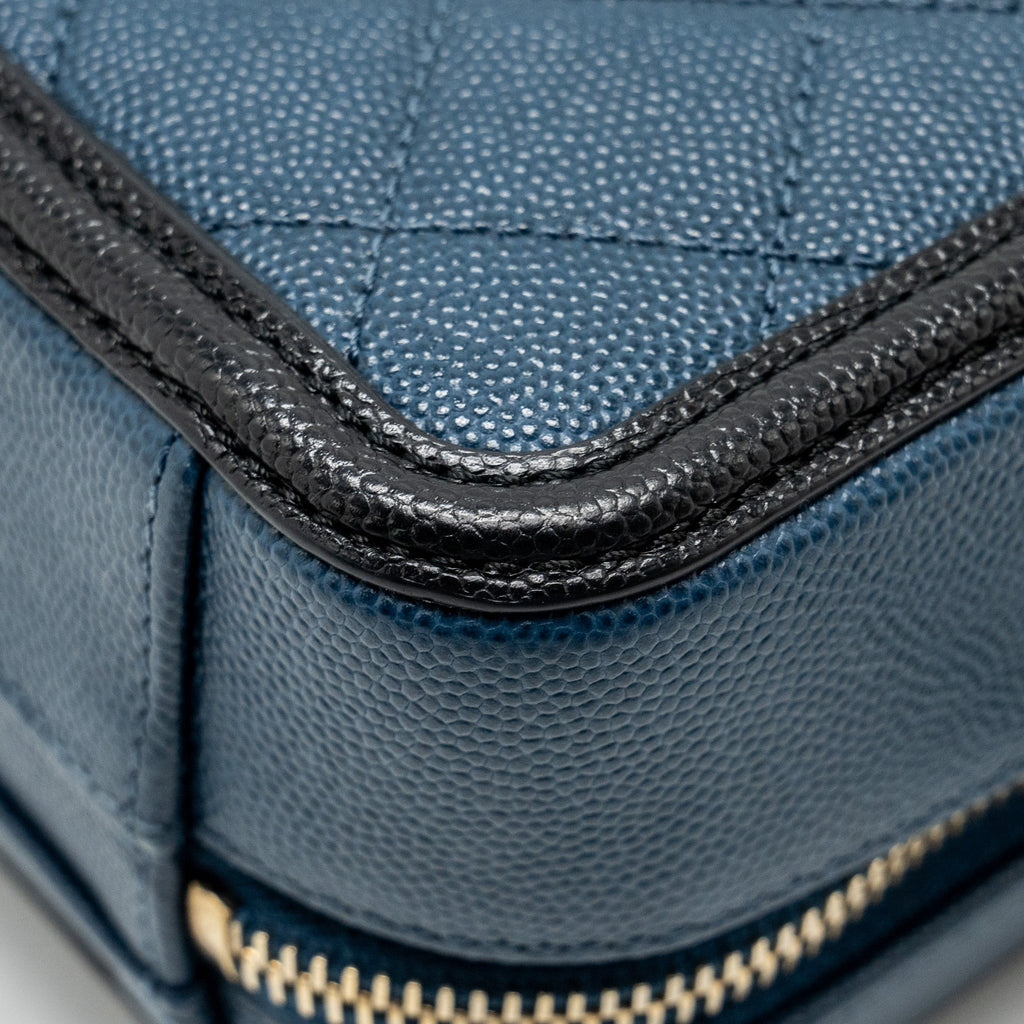 CHANEL SMALL FILIGREE VANITY CAMERA BAG CAVIAR NAVY/BLACK GHW