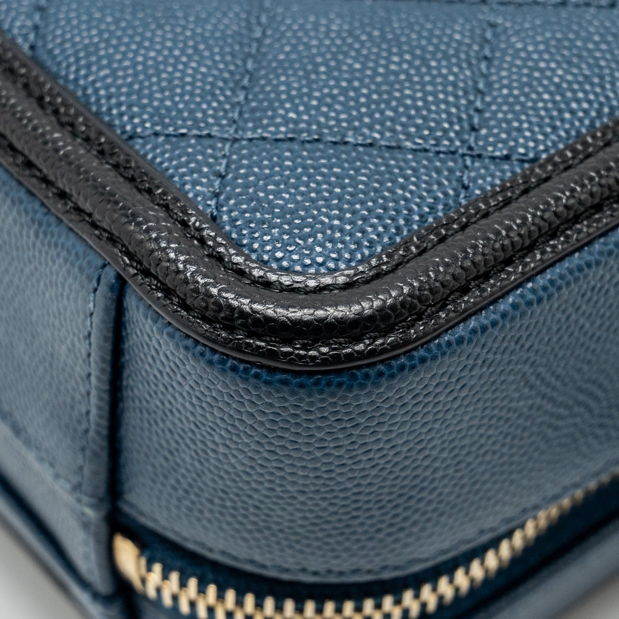 CHANEL SMALL FILIGREE VANITY CAMERA BAG CAVIAR NAVY/BLACK GHW