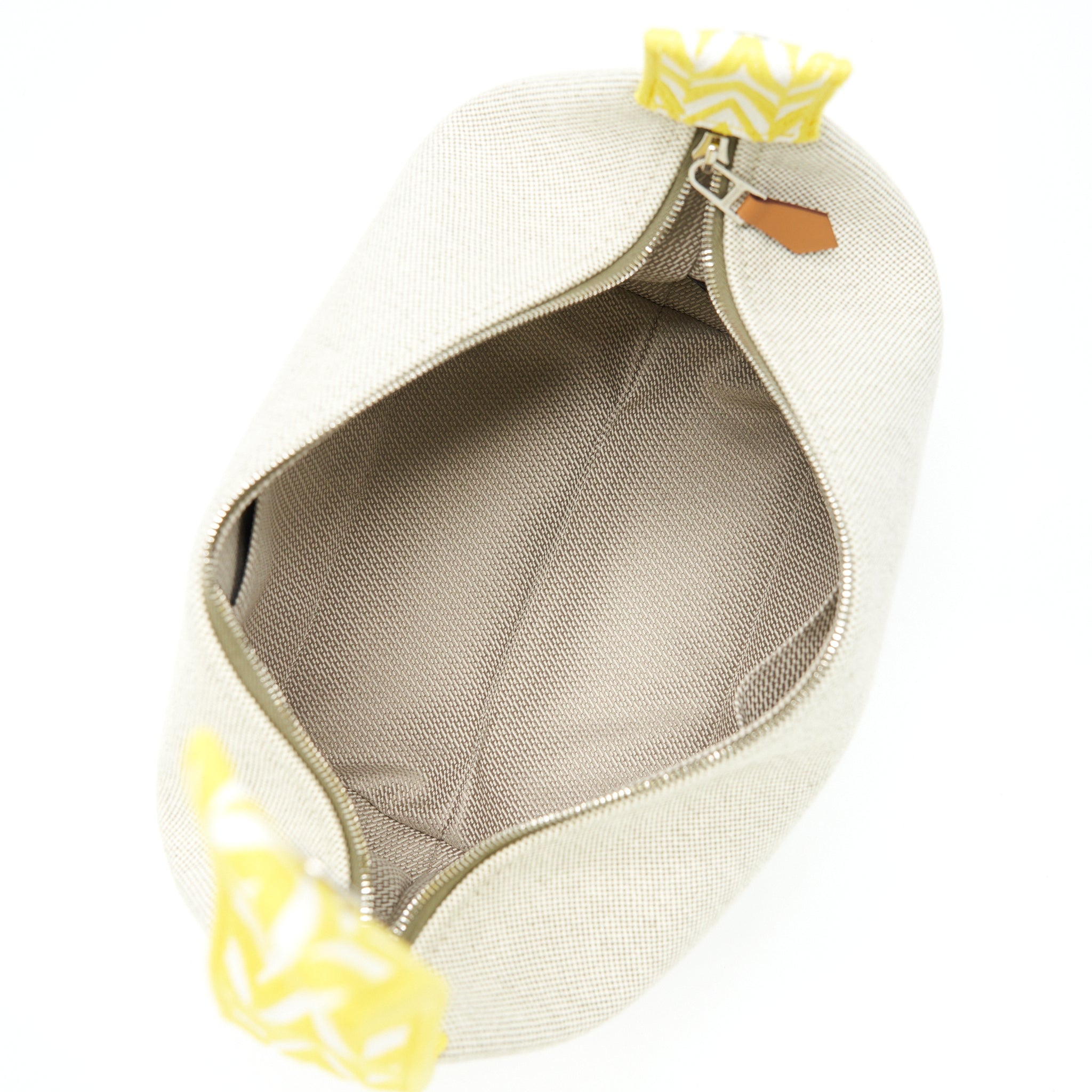 HERMES TROUSSE DE TOILETTE BRAD A BRAC PM JAUNE CITRON