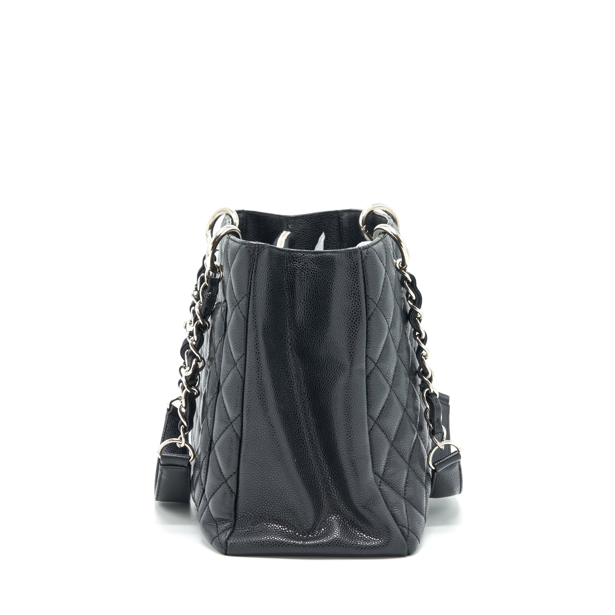 CHANEL GRAND SHOPPING TOTE GST CAVIAR BLACK SHW