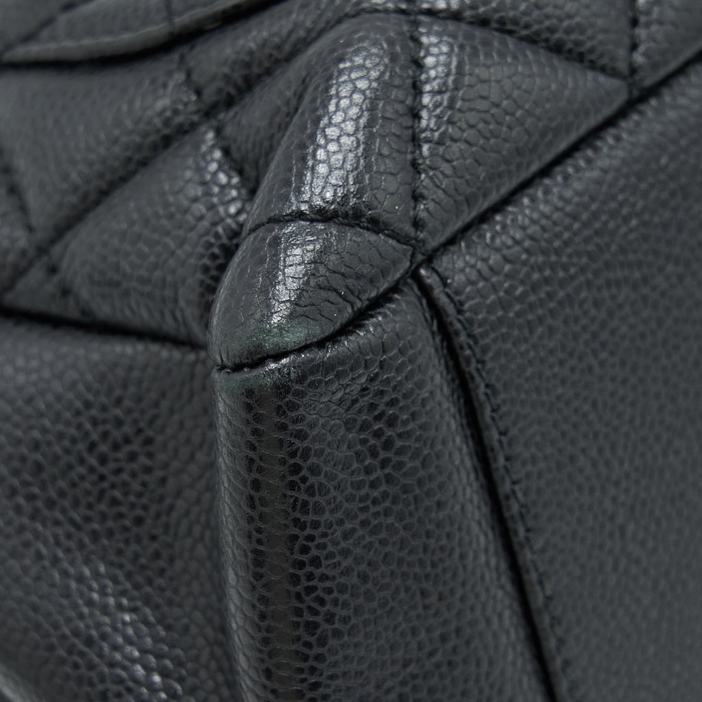 CHANEL GRAND SHOPPING TOTE GST CAVIAR BLACK SHW