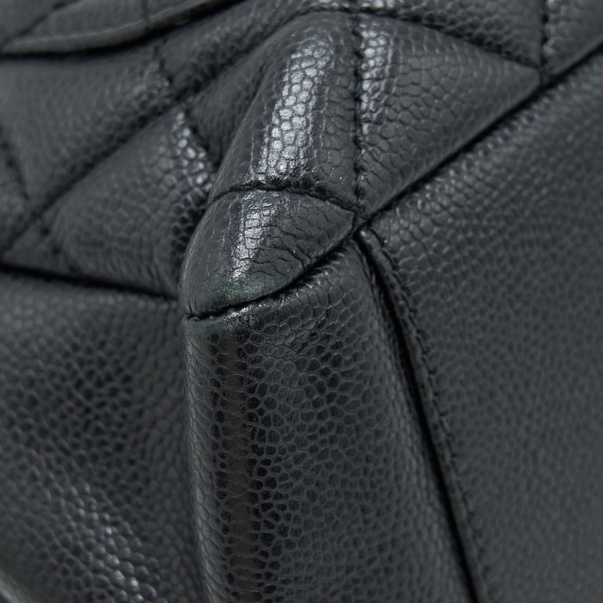 CHANEL GRAND SHOPPING TOTE GST CAVIAR BLACK SHW