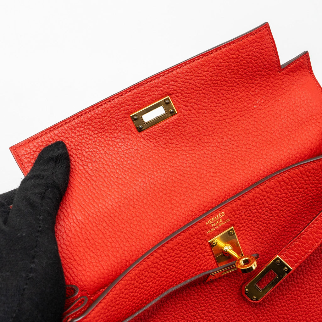 HERMES KELLY 25 TOGO S3 ROUGE DE COEUR GHW