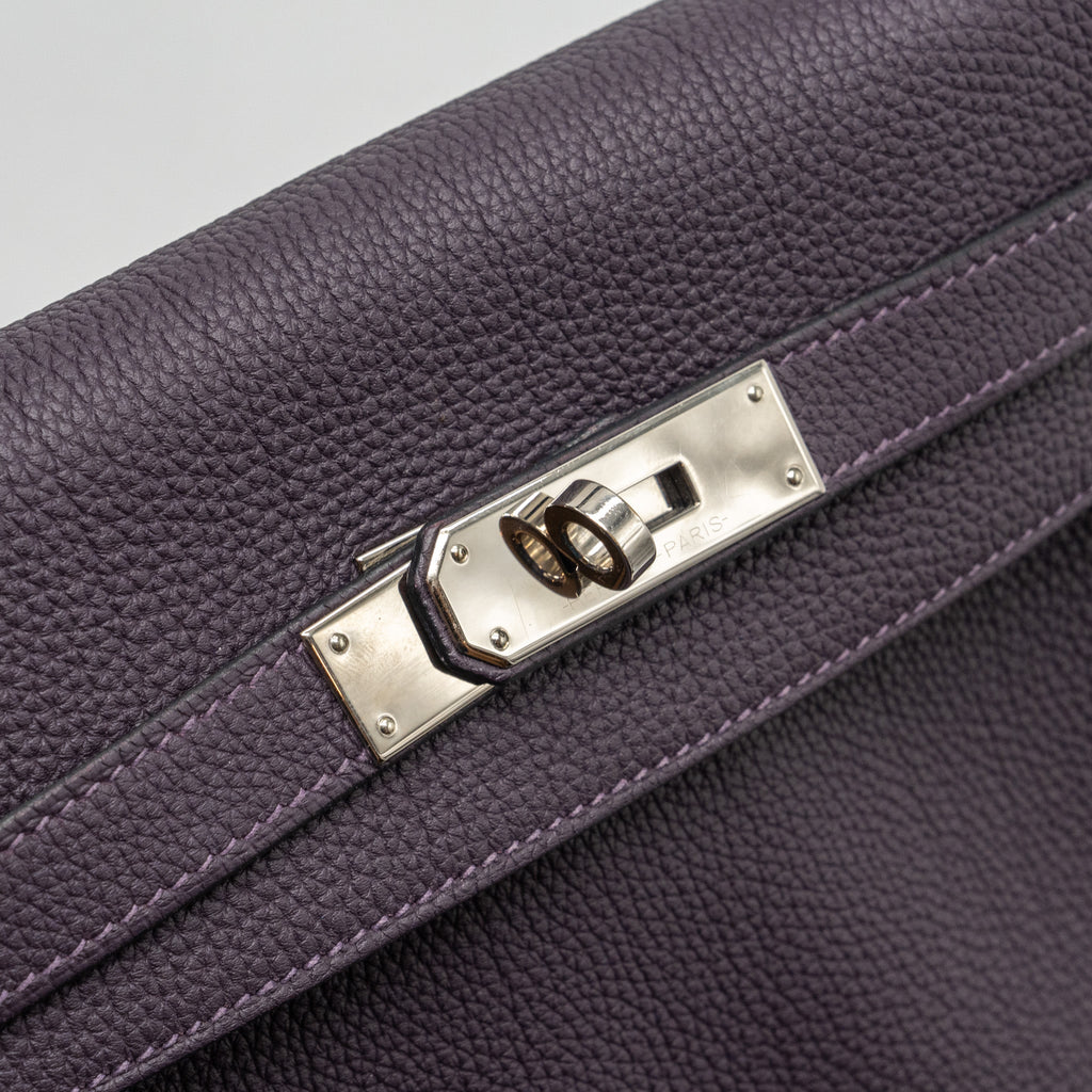 HERMES KELLY 28 ALLIGATOR/TOGO 59 RAISIN SHW