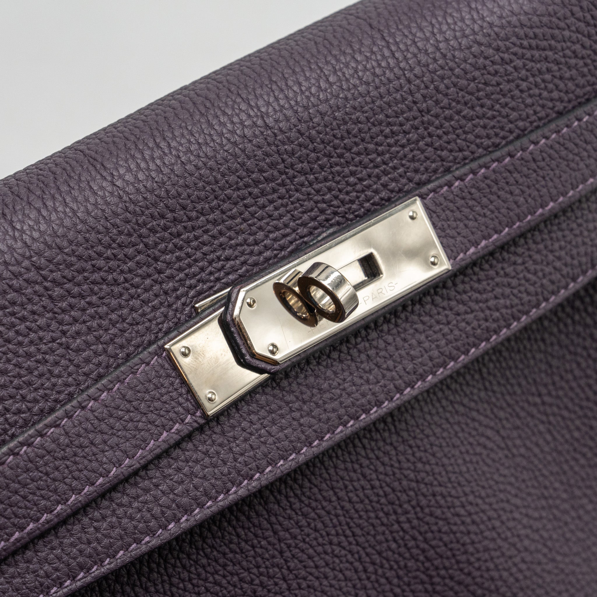HERMES KELLY 28 ALLIGATOR/TOGO 59 RAISIN SHW
