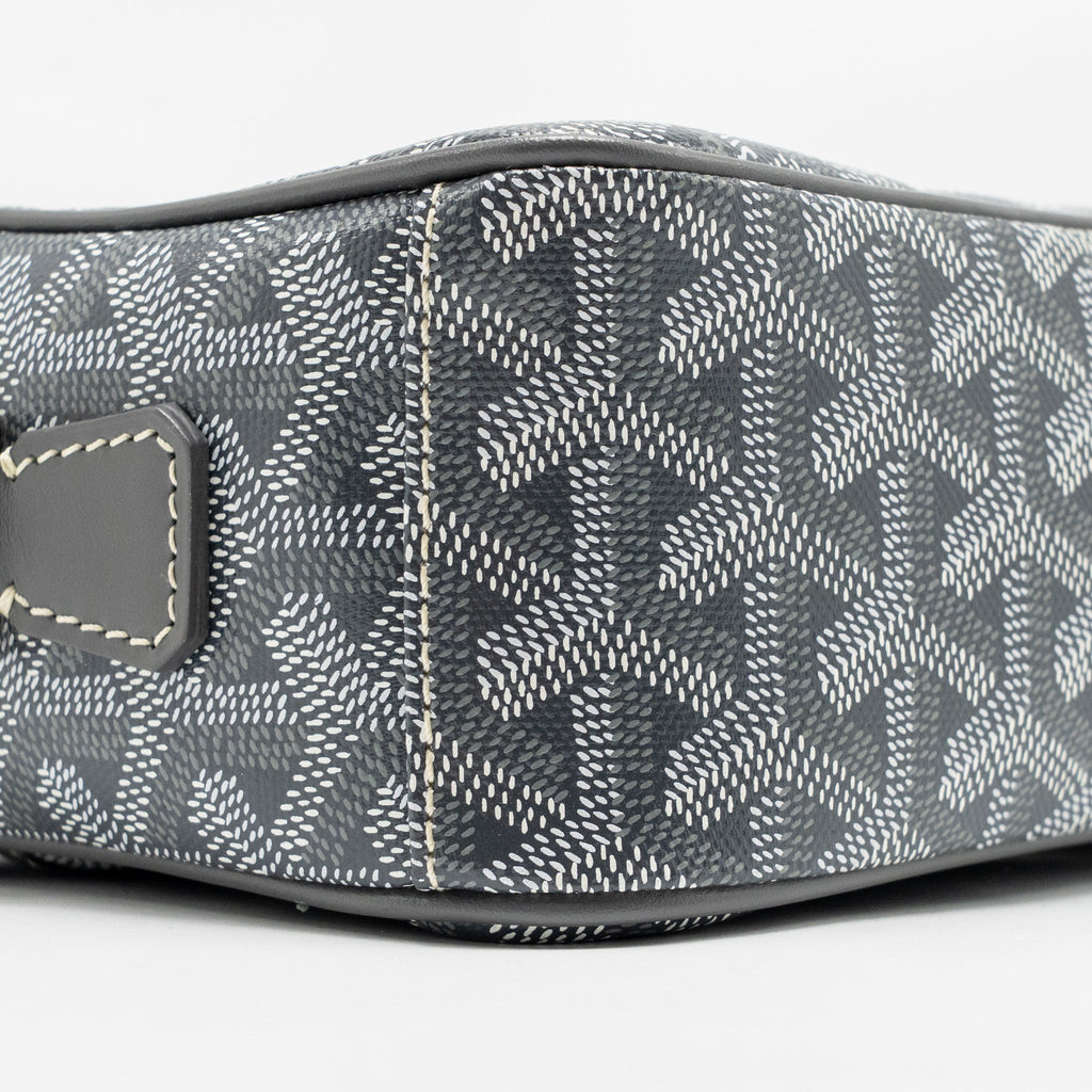 GOYARD CAP VERT PM CROSSBODY BAG GOYARDINE CANVAS/LEATHER GREY SHW