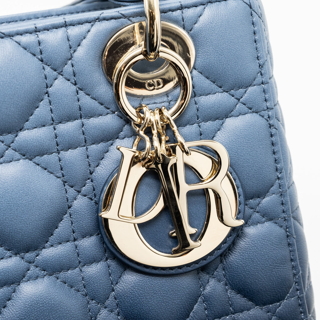 DIOR MY ABC DIOR SMALL LADY DIOR CANNAGE LAMBSKIN BLUE GRADIENT LGHW