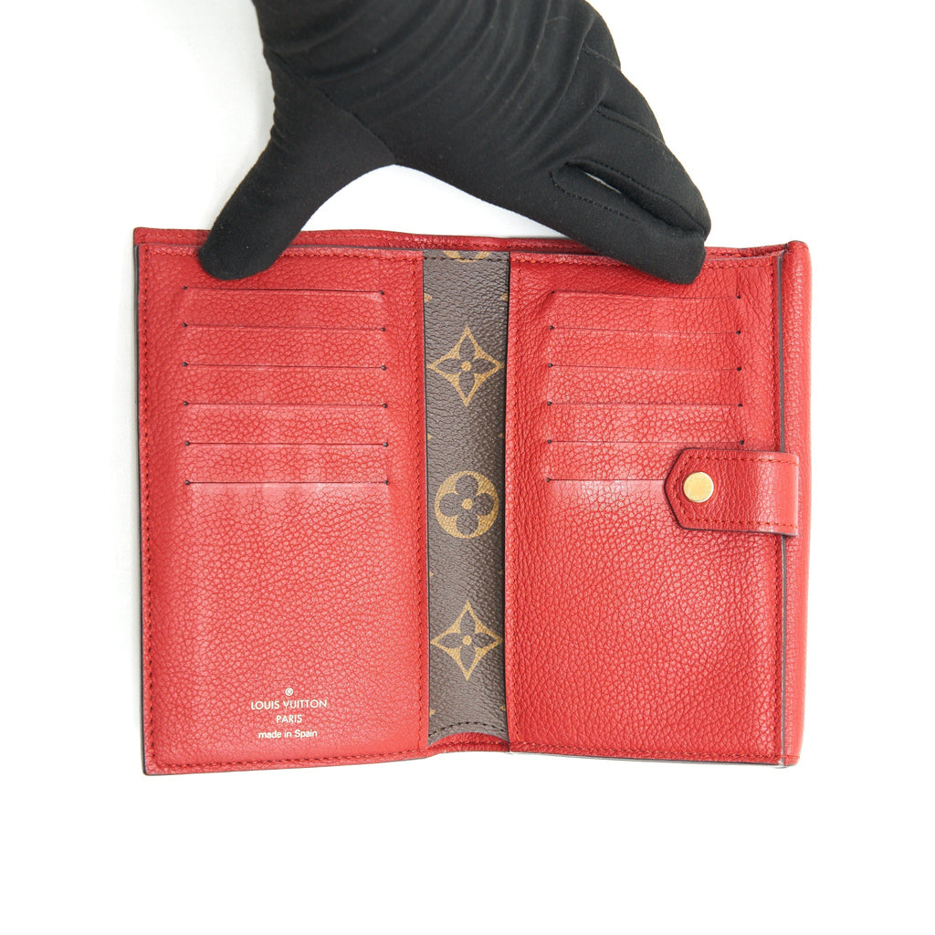 LOUIS VUITTON CERISE MONOGRAM CANVAS PALLAS COMPACT WALLET