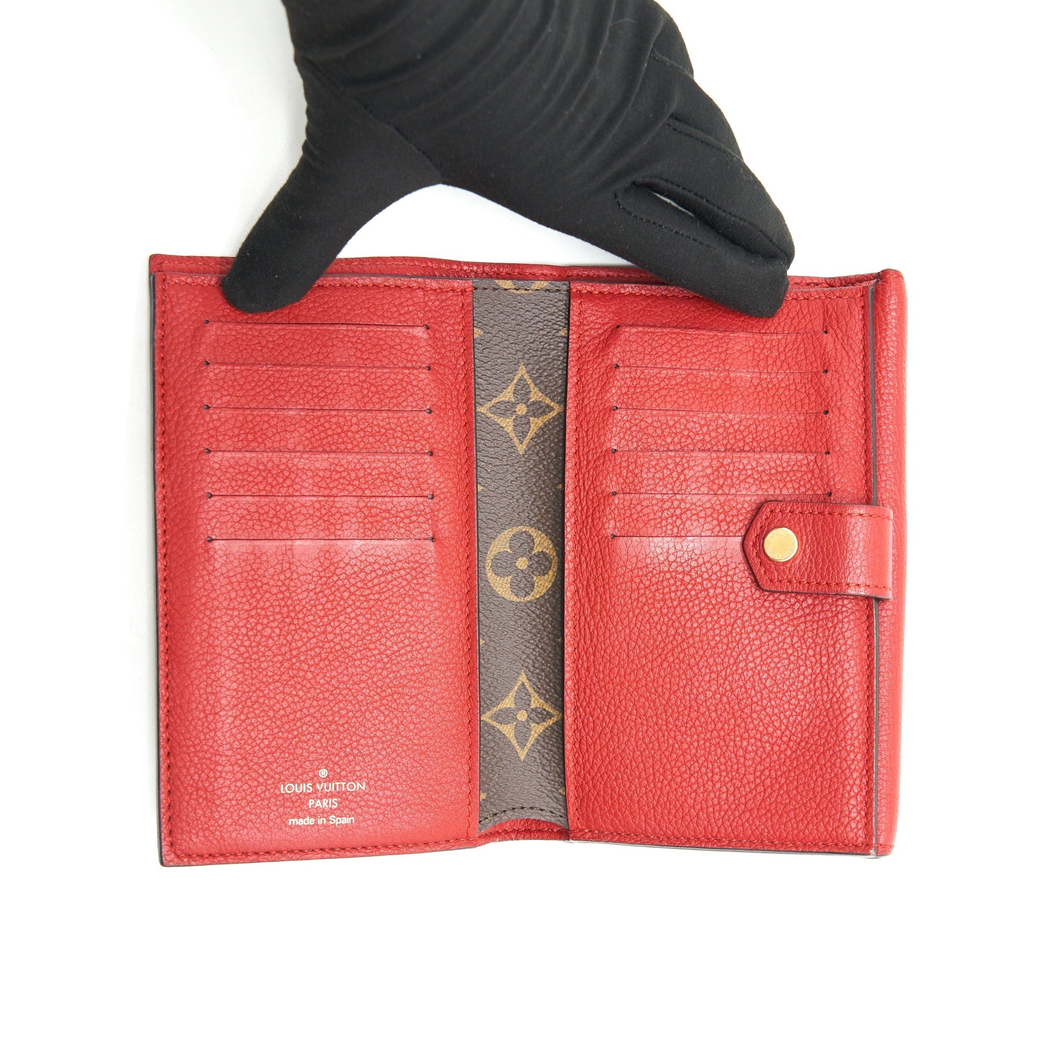 LOUIS VUITTON CERISE MONOGRAM CANVAS PALLAS COMPACT WALLET