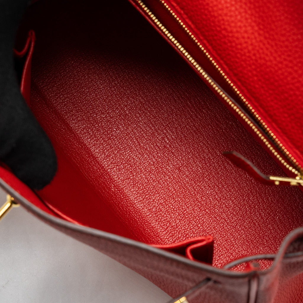 HERMES KELLY 25 TOGO S3 ROUGE DE COEUR GHW