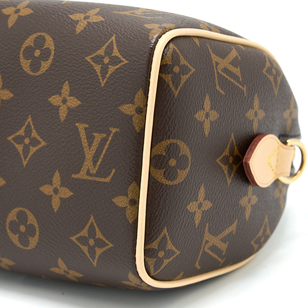 LOUIS VUITTON SPEEDY BANDOULIERE 20 MONOGRAM CANVAS BLACK/MULTICOLOUR STRAP GHW (NEW VERSION)