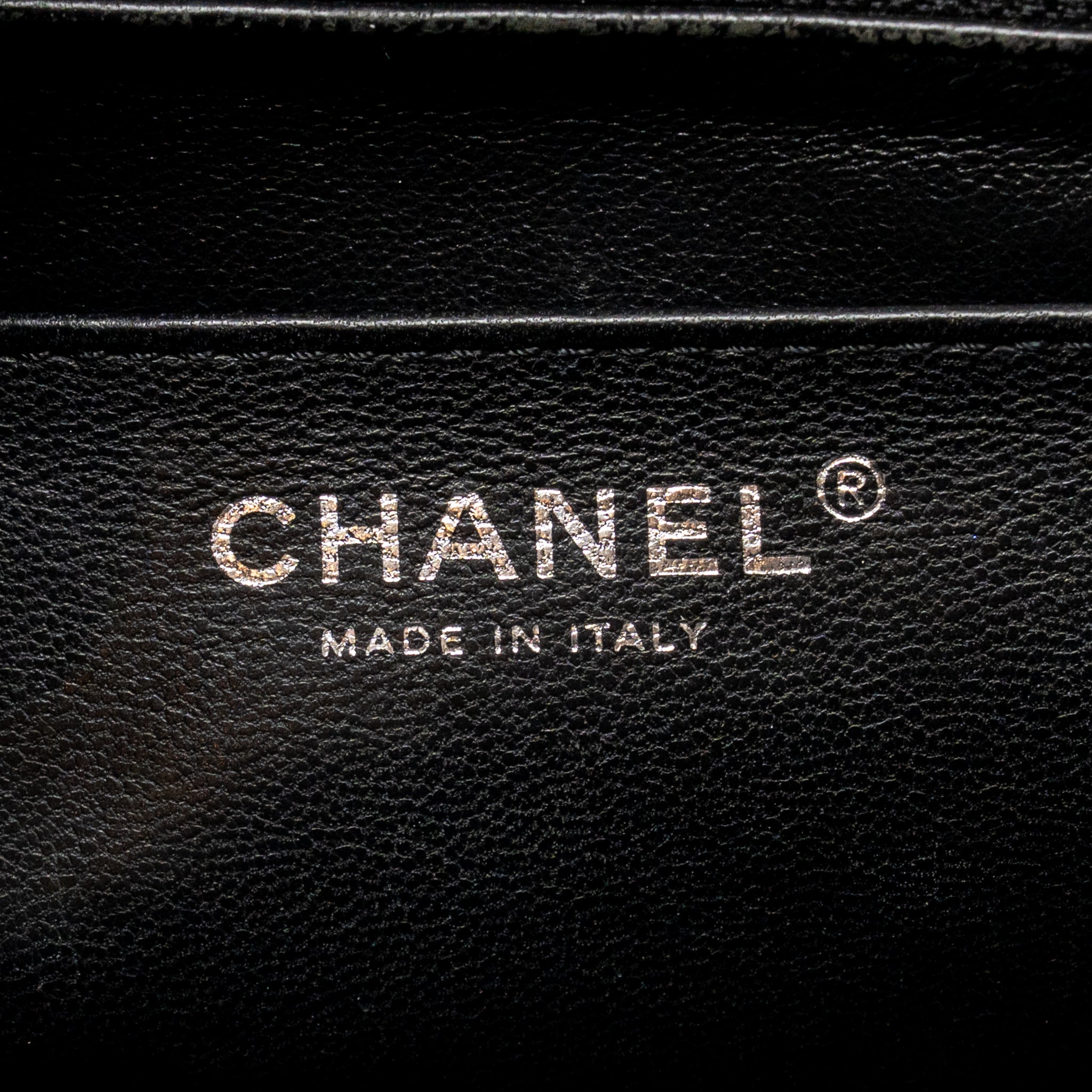 CHANEL CHEVRON JUMBO SINGLE FLAP BAG PATENT BLACK SHW