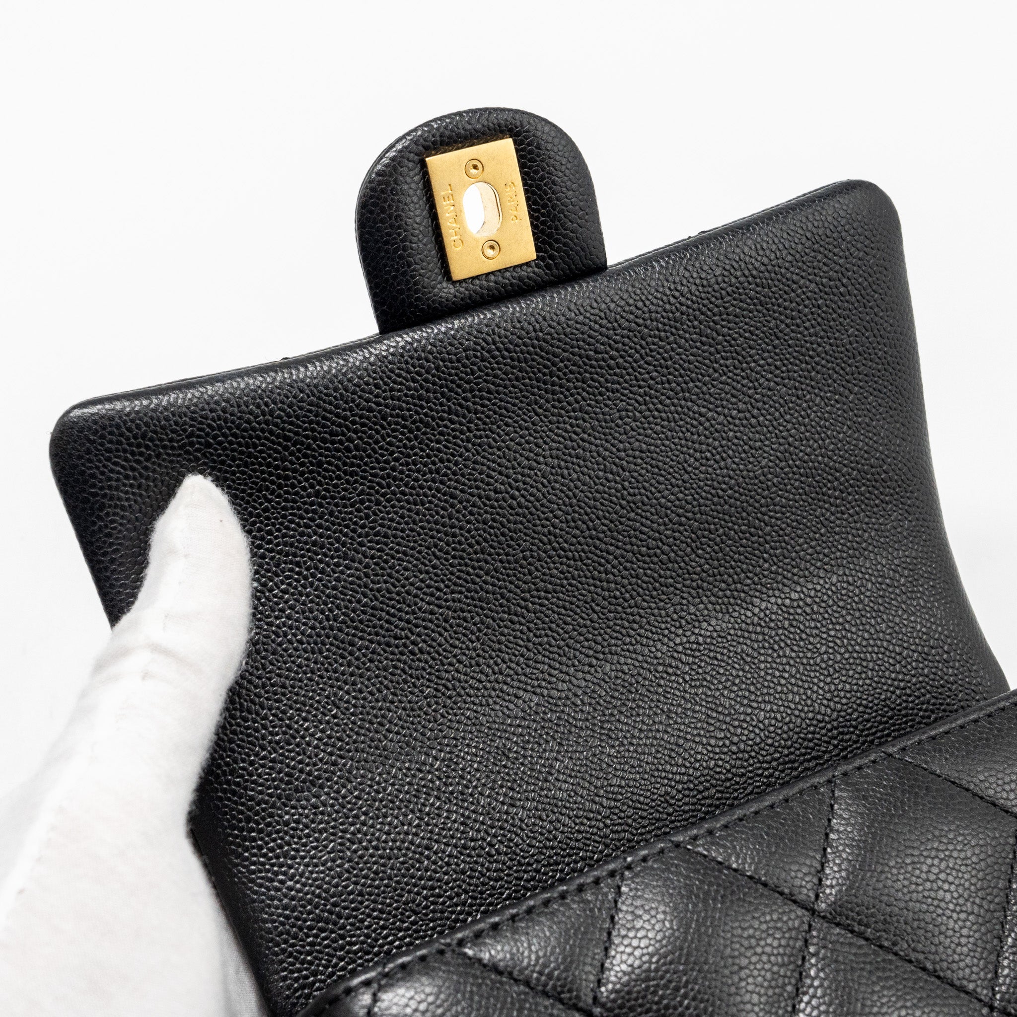 CHANEL 23P COCO LOVE FLAP BAG CAVIAR BLACK GHW (MICROCHIP)