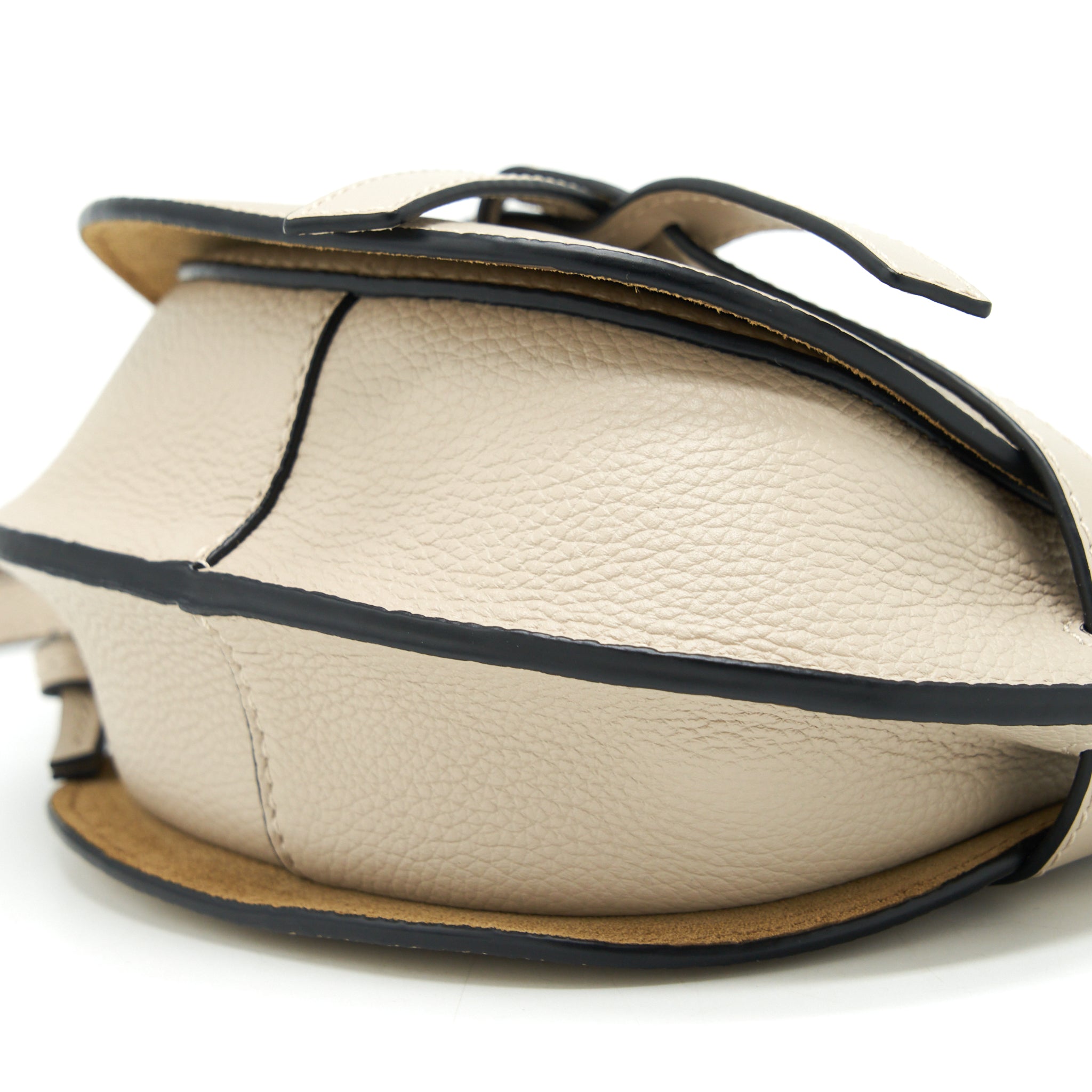 LOEWE MINI GATE CROSSBODY BAG CALFSKIN SAND LGHW