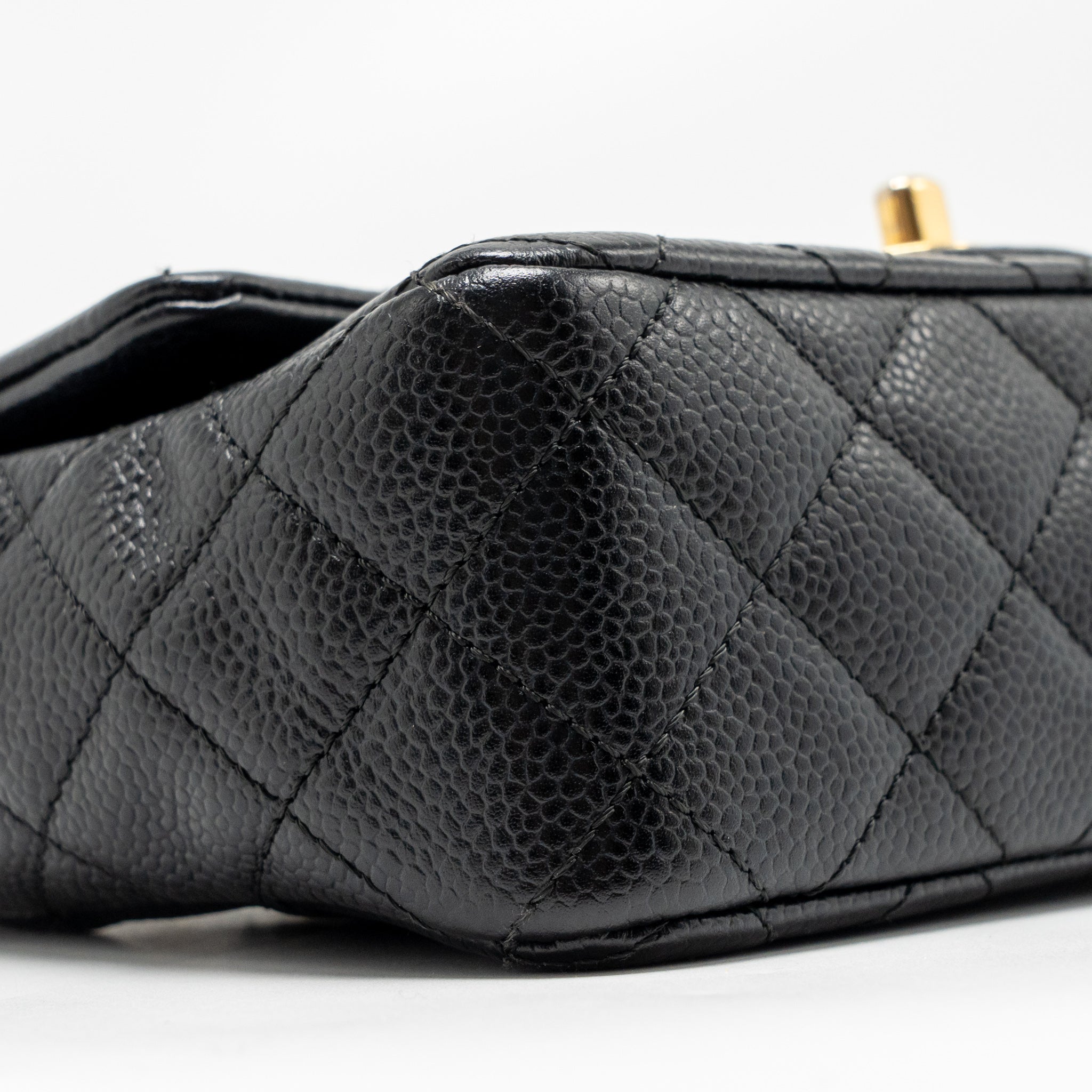 CHANEL MINI RECTANGULAR FLAP BAG CAVIAR BLACK GHW