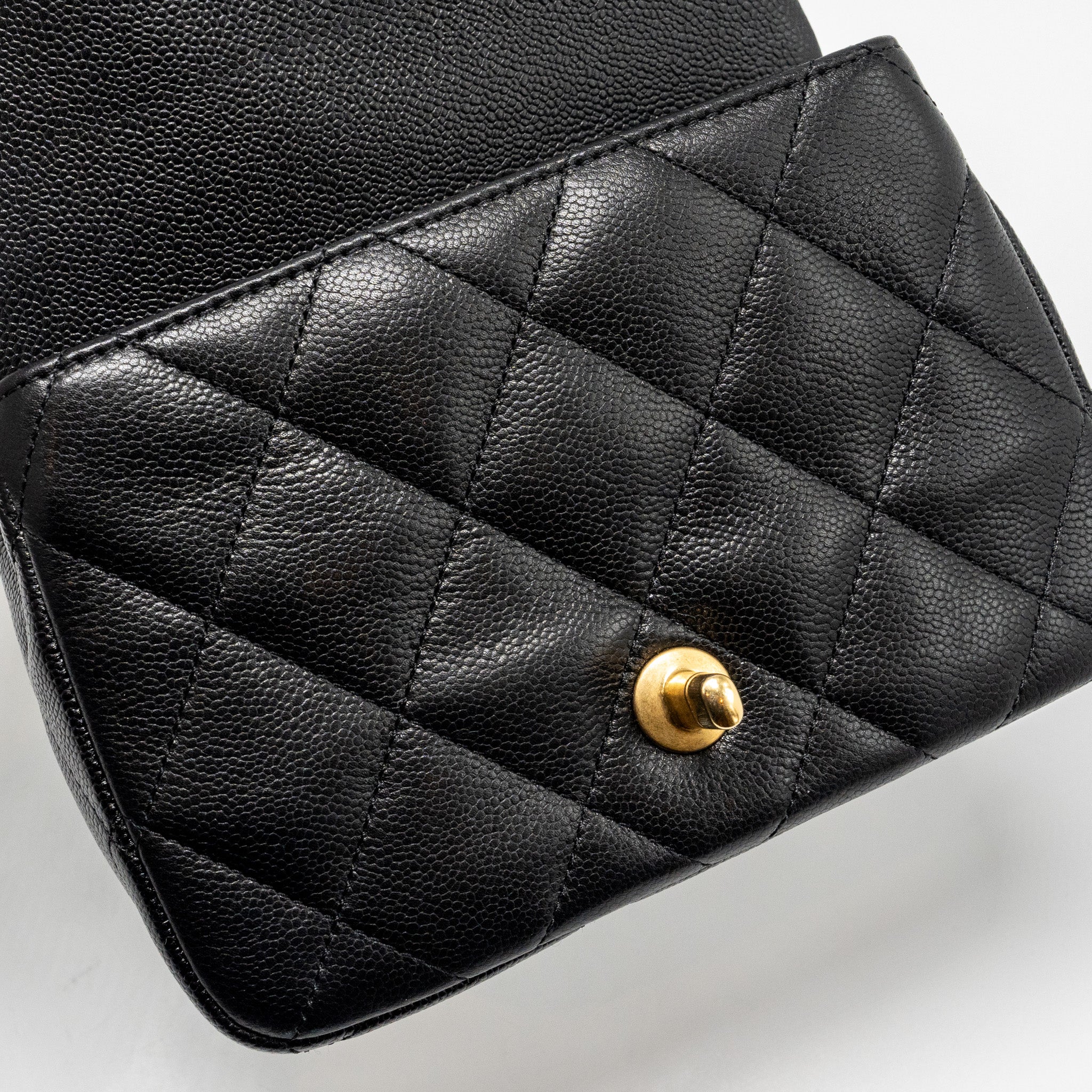 CHANEL 23P COCO LOVE FLAP BAG CAVIAR BLACK GHW (MICROCHIP)