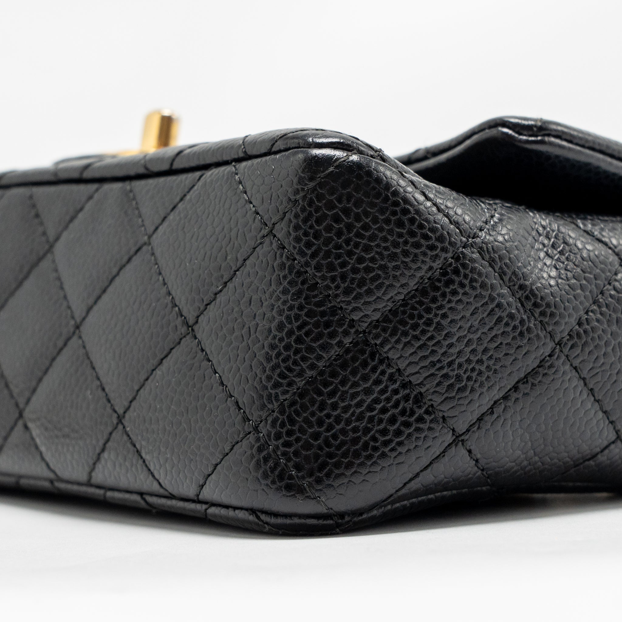 CHANEL MINI RECTANGULAR FLAP BAG CAVIAR BLACK GHW