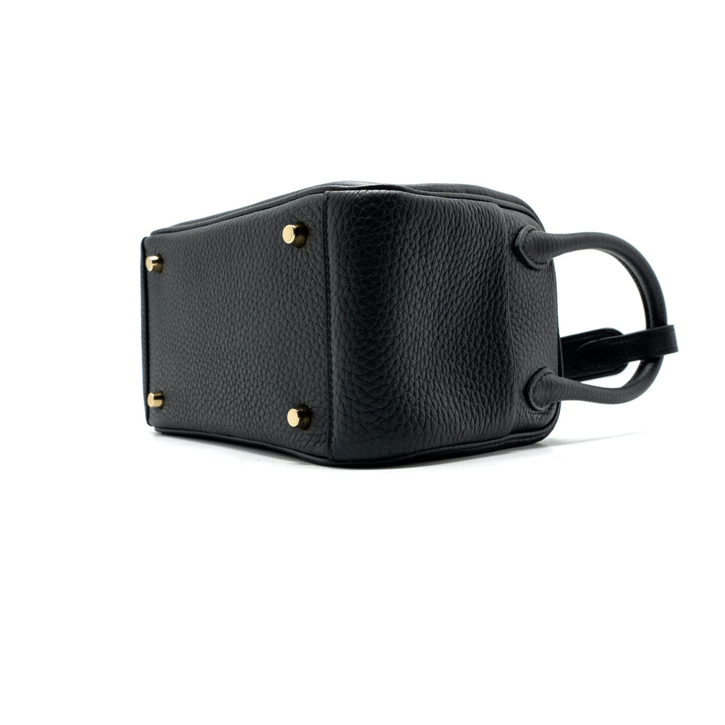 HERMES MINI LINDY CLEMENCE BLACK GHW