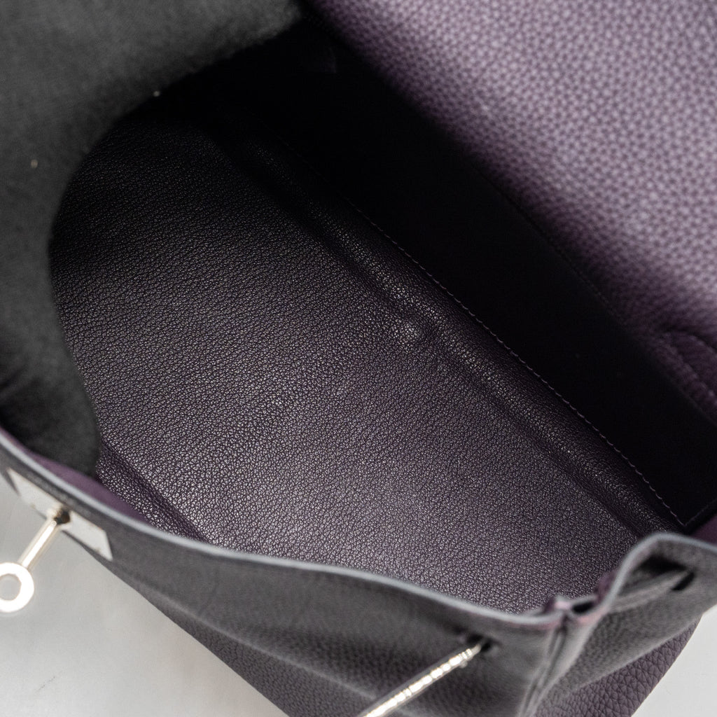 HERMES KELLY 28 ALLIGATOR/TOGO 59 RAISIN SHW