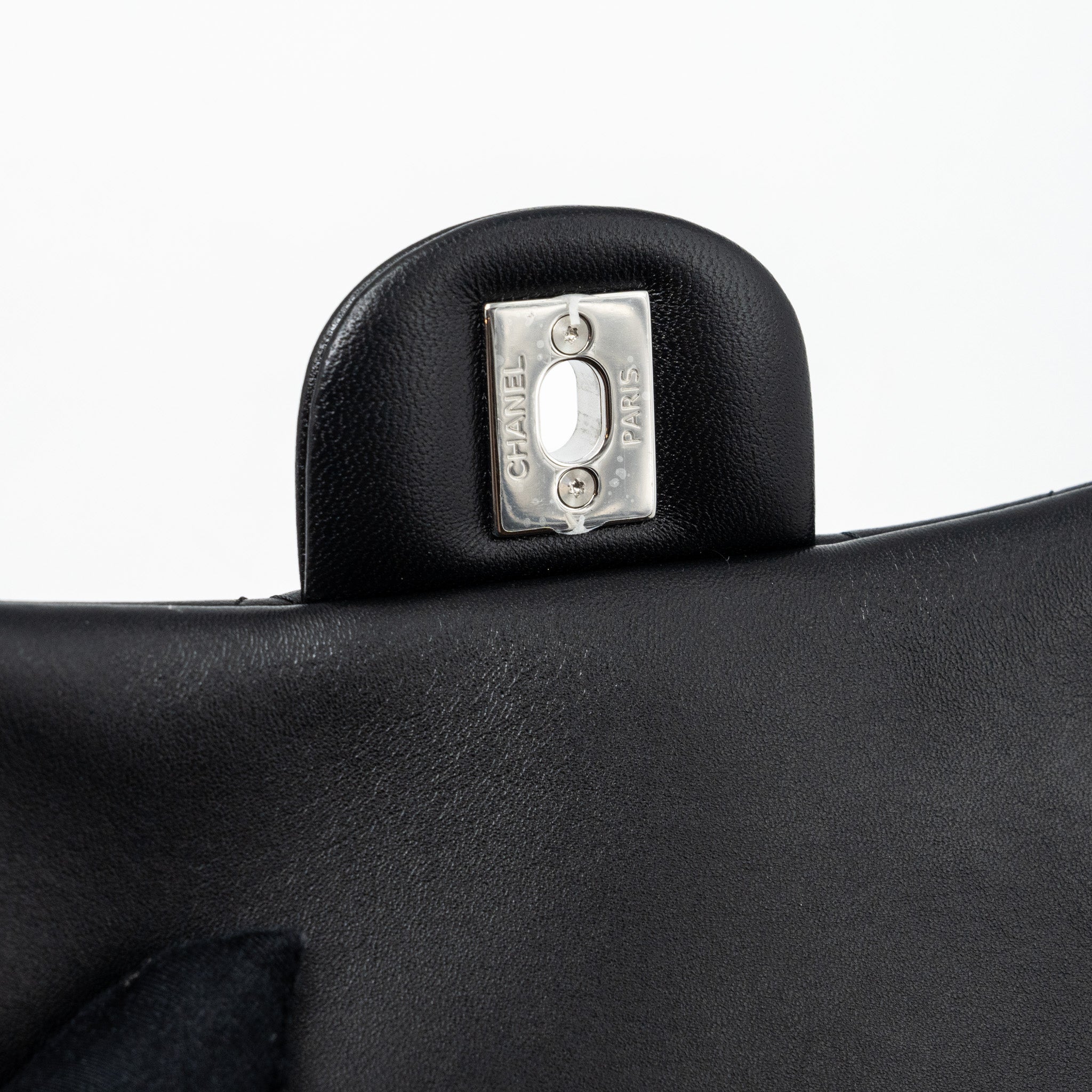 CHANEL MINI SQUARE FLAP BAG LAMBSKIN BLACK SHW (MICROCHIP)