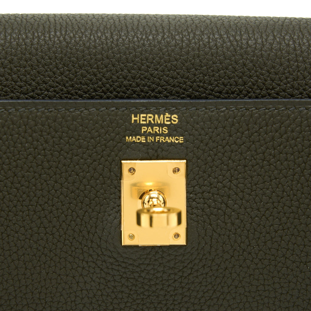 HERMES KELLY 25 TOGO C6 VERT DE GRIS GHW