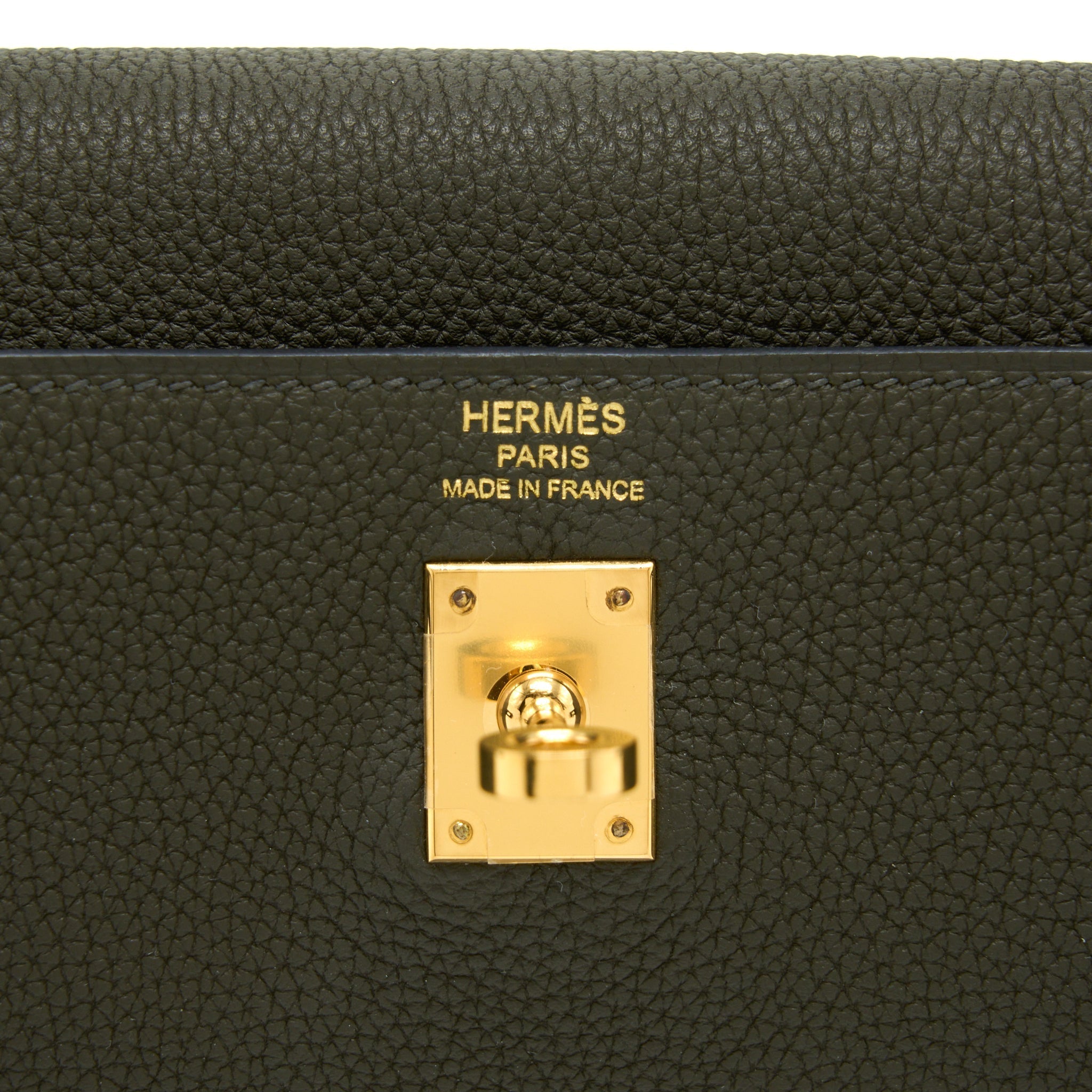 HERMES KELLY 25 TOGO C6 VERT DE GRIS GHW