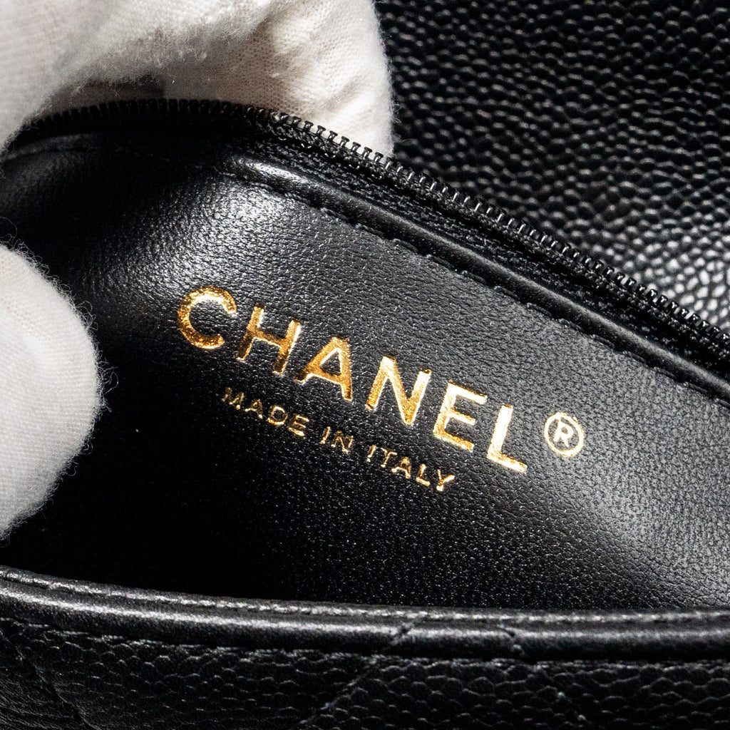 CHANEL 23P COCO LOVE FLAP BAG CAVIAR BLACK GHW (MICROCHIP)