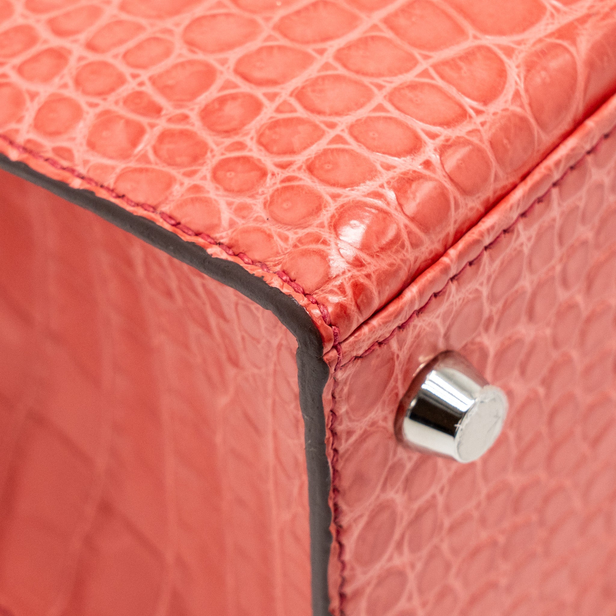 HERMES KELLY 25 MATT CROCODILE POROUS BOUGAINVILLIER SHW