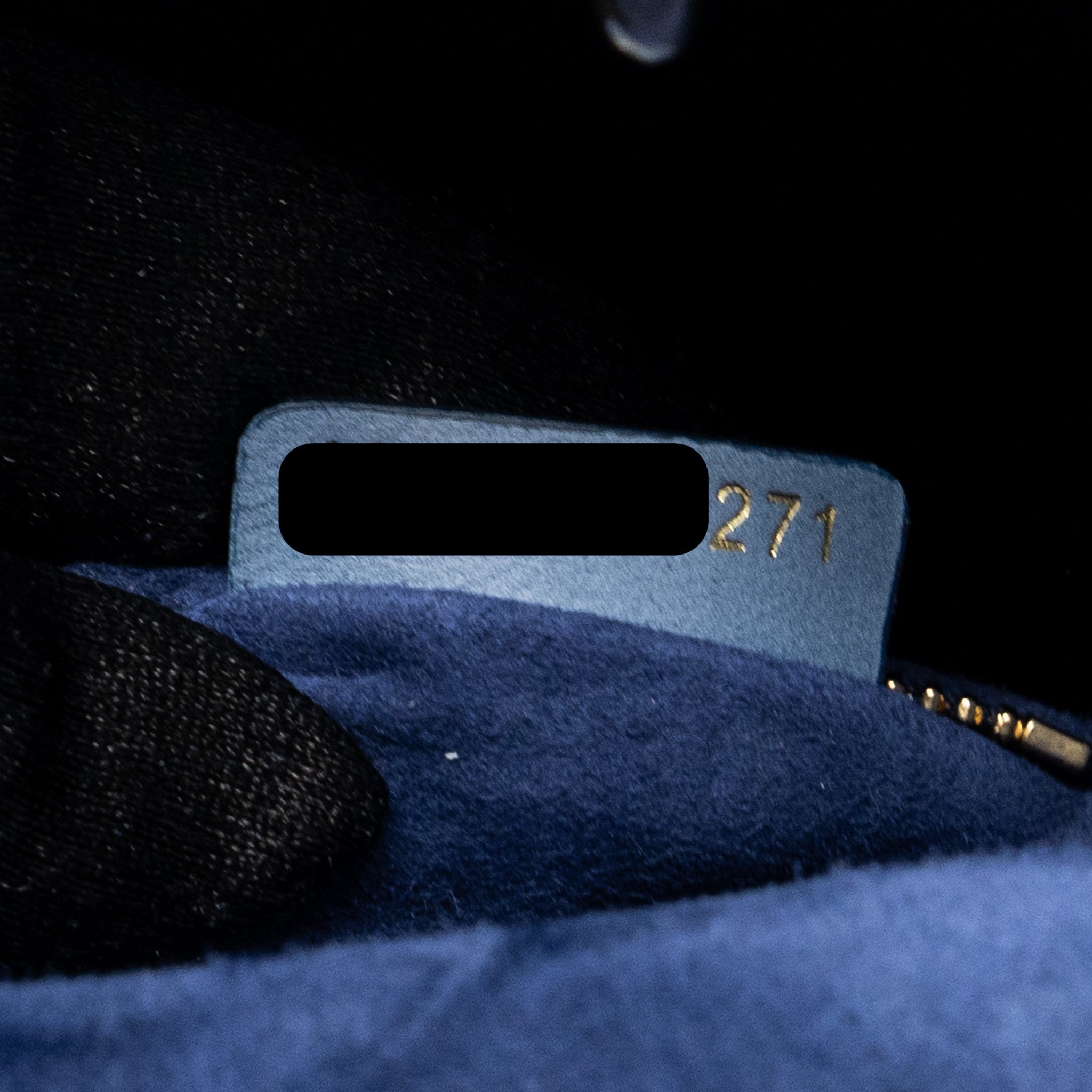 DIOR MY ABC DIOR SMALL LADY DIOR CANNAGE LAMBSKIN BLUE GRADIENT LGHW