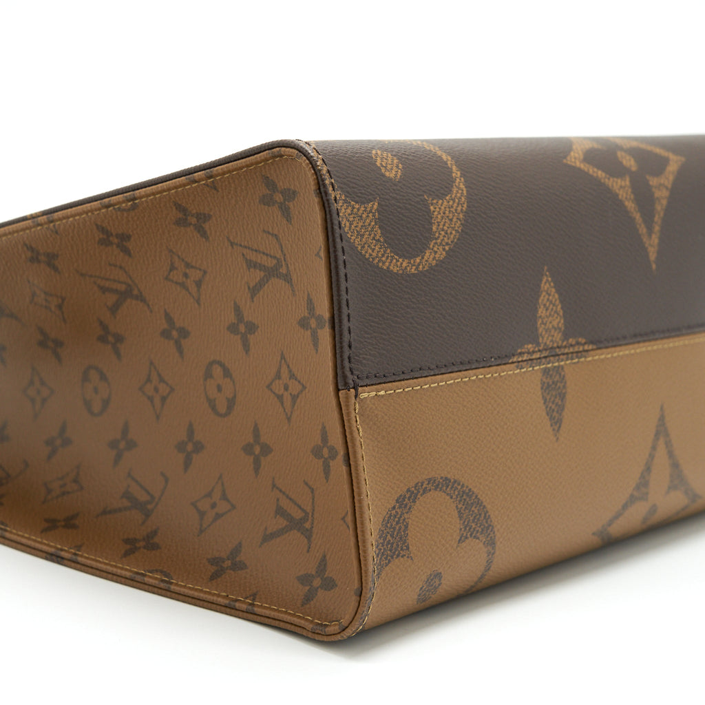 LOUIS VUITTON ON THE GO MM MONOGRAM REVERSE CANVAS GHW